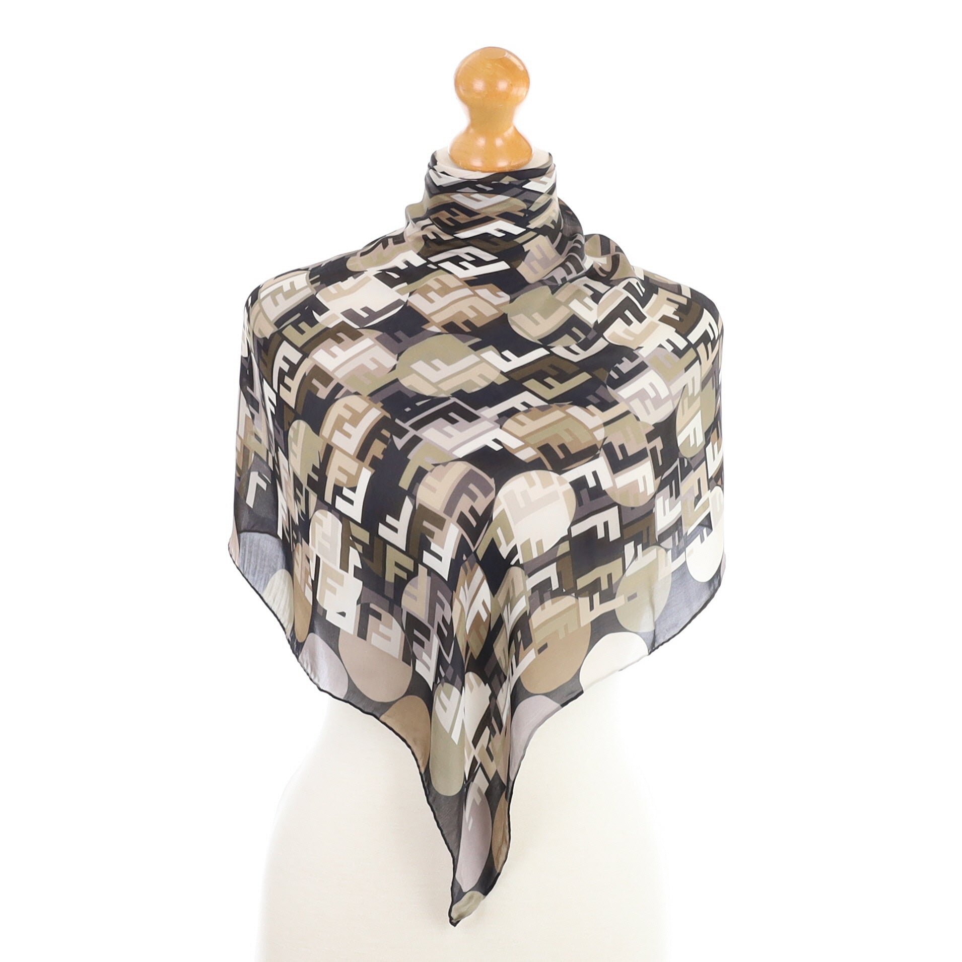 Fendi Chiffon Small Silk Scarf