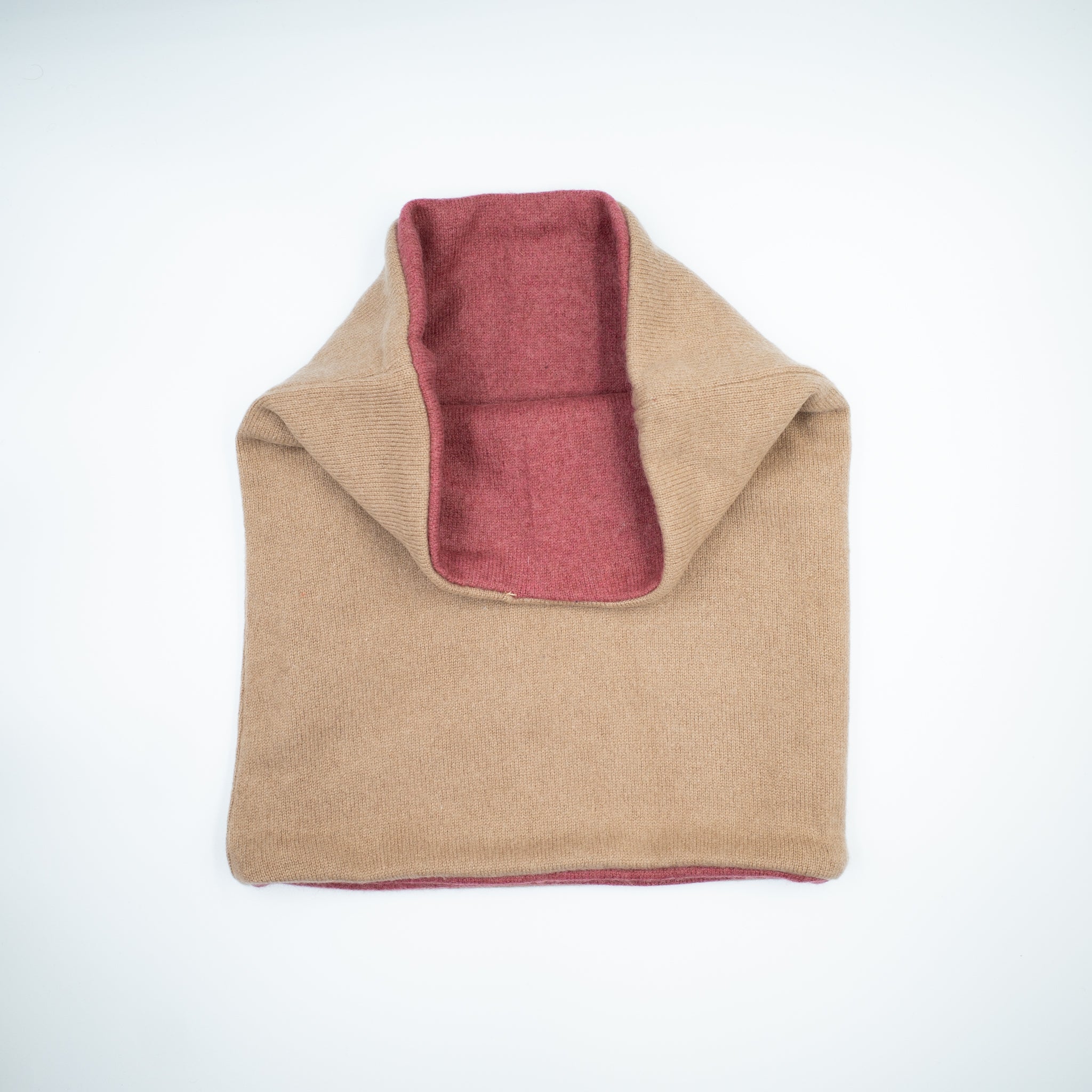 Old Rose and Camel Luxury Double Layered Snood