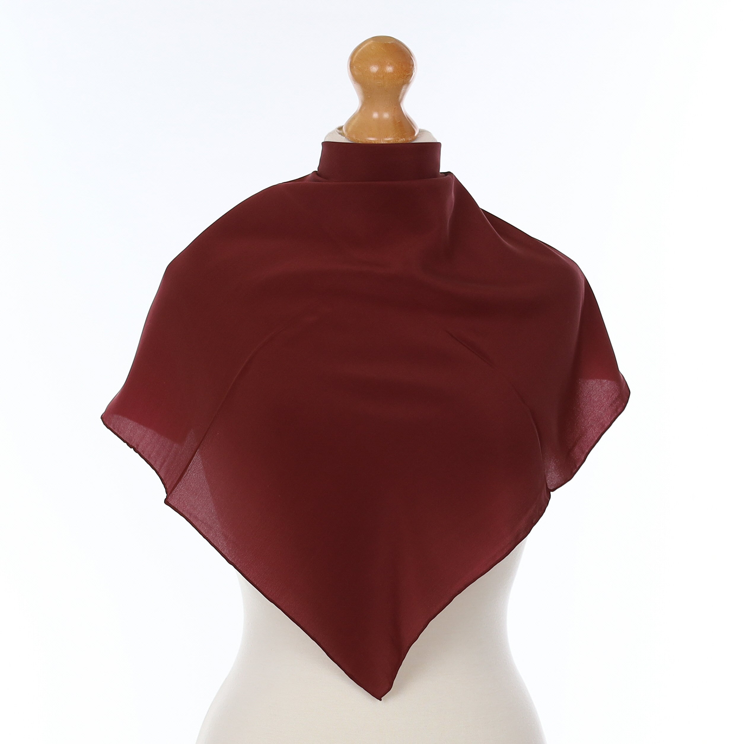 Brand New Wine Red Silk Scarf