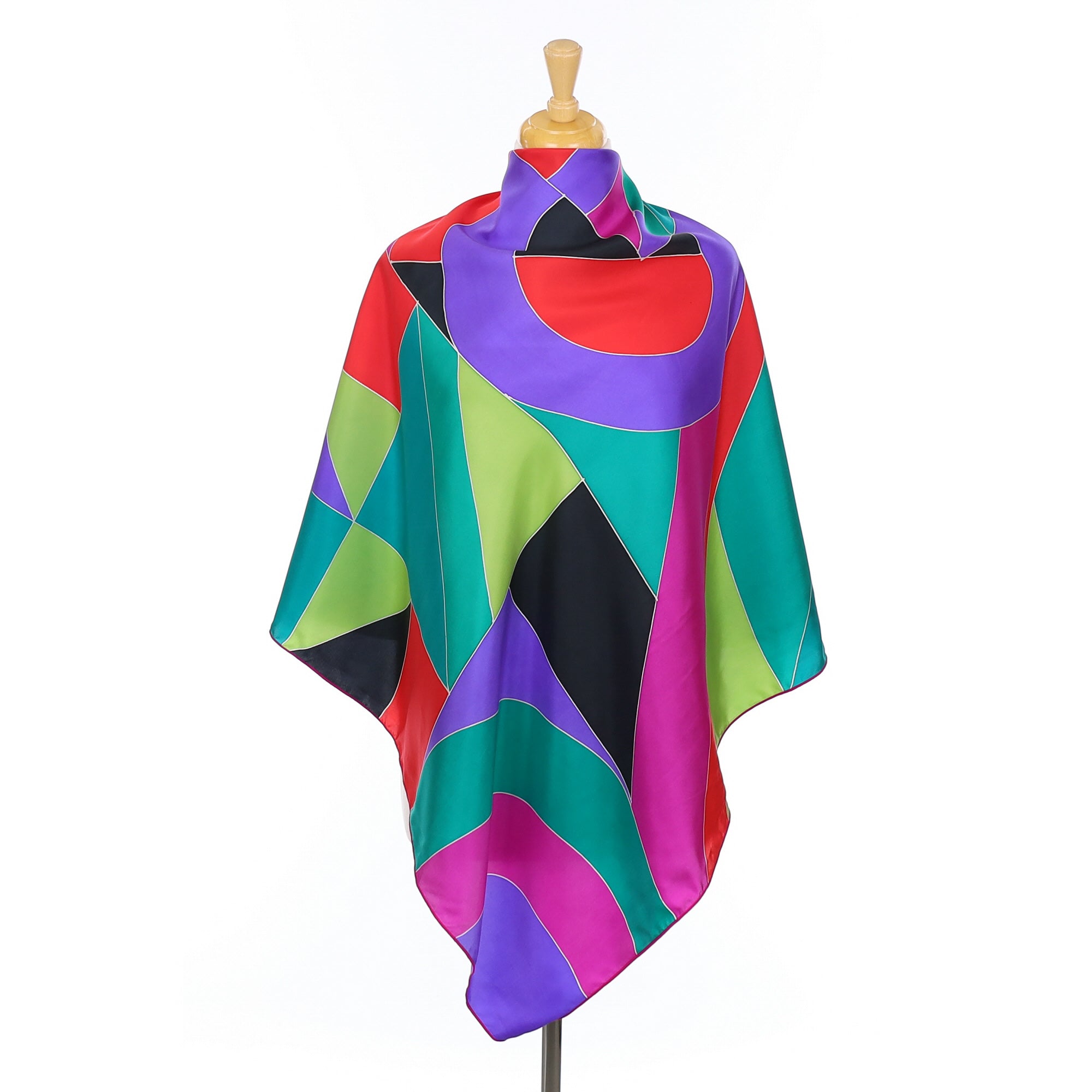 1980s Liza Gateau Vintage Silk Scarf