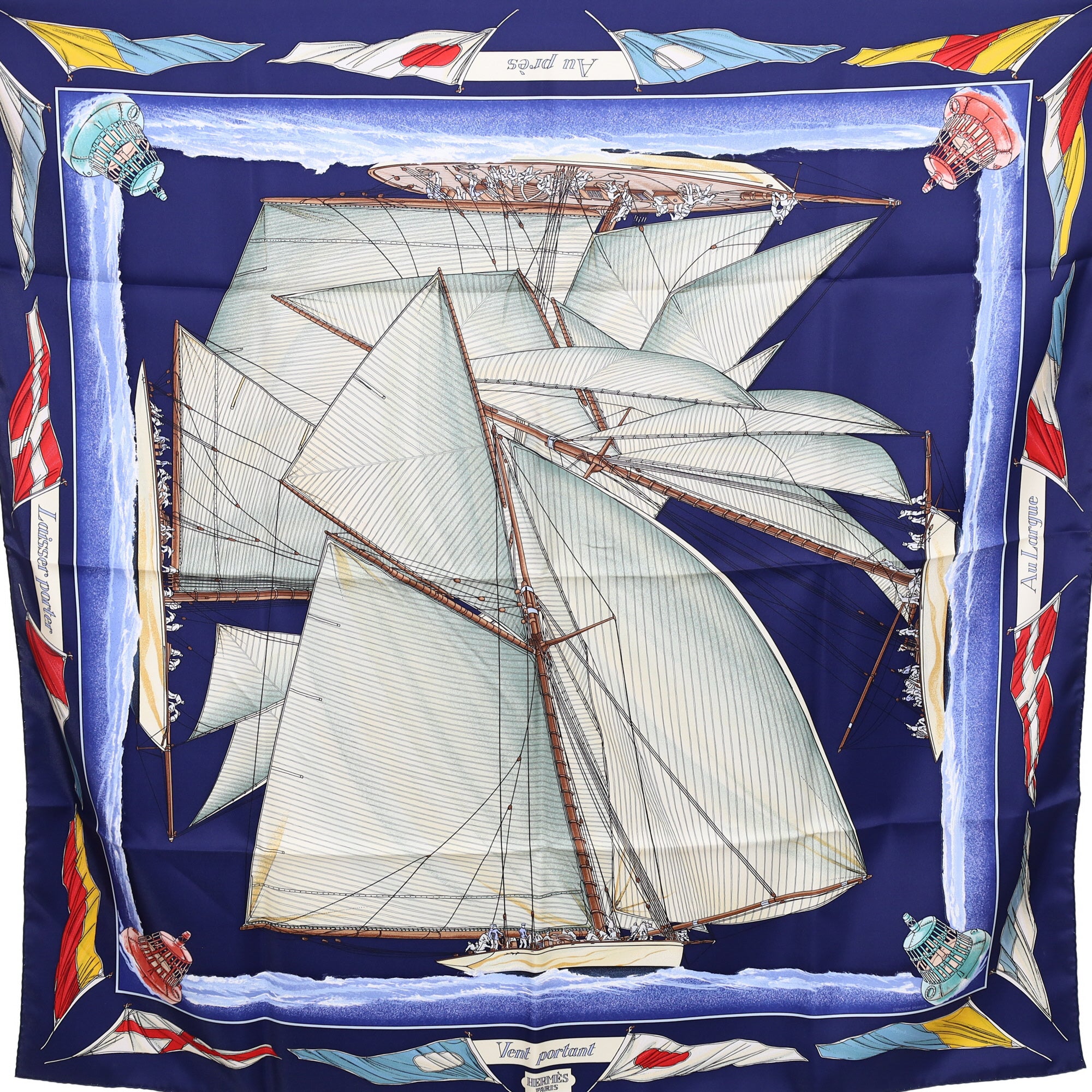 Brand New Boxed Hermès Vent Portant Silk Scarf