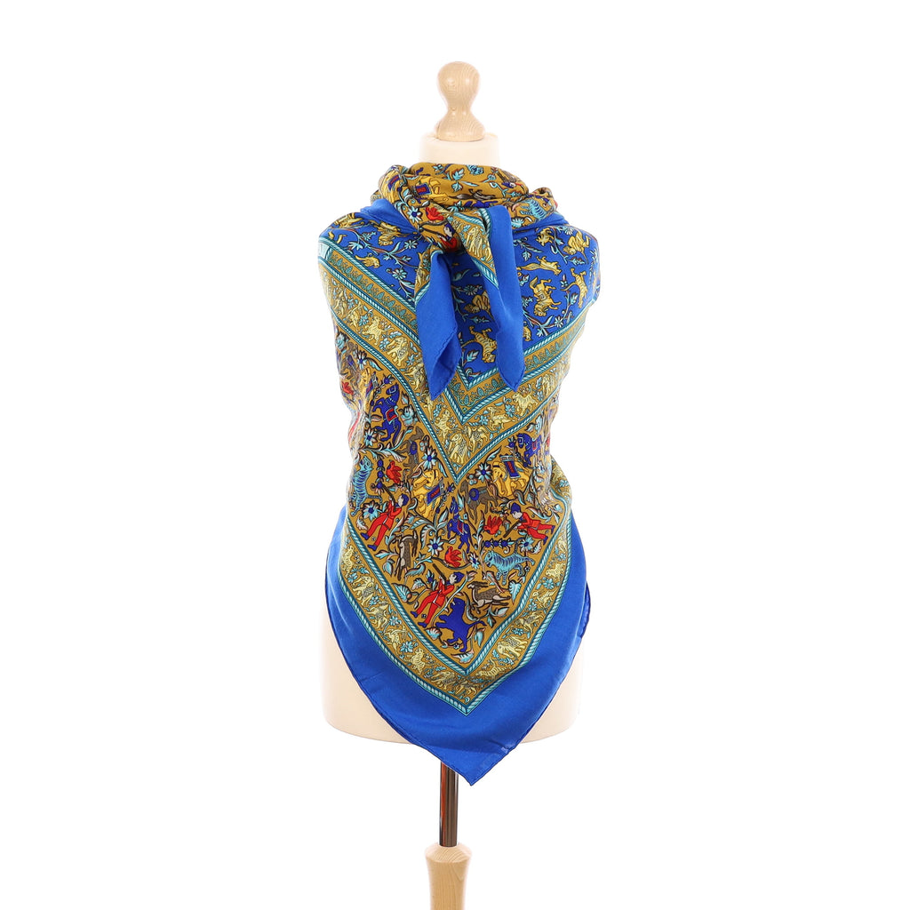 Brand New Hermès Chasse En Inde Cashmere Blend Scarf