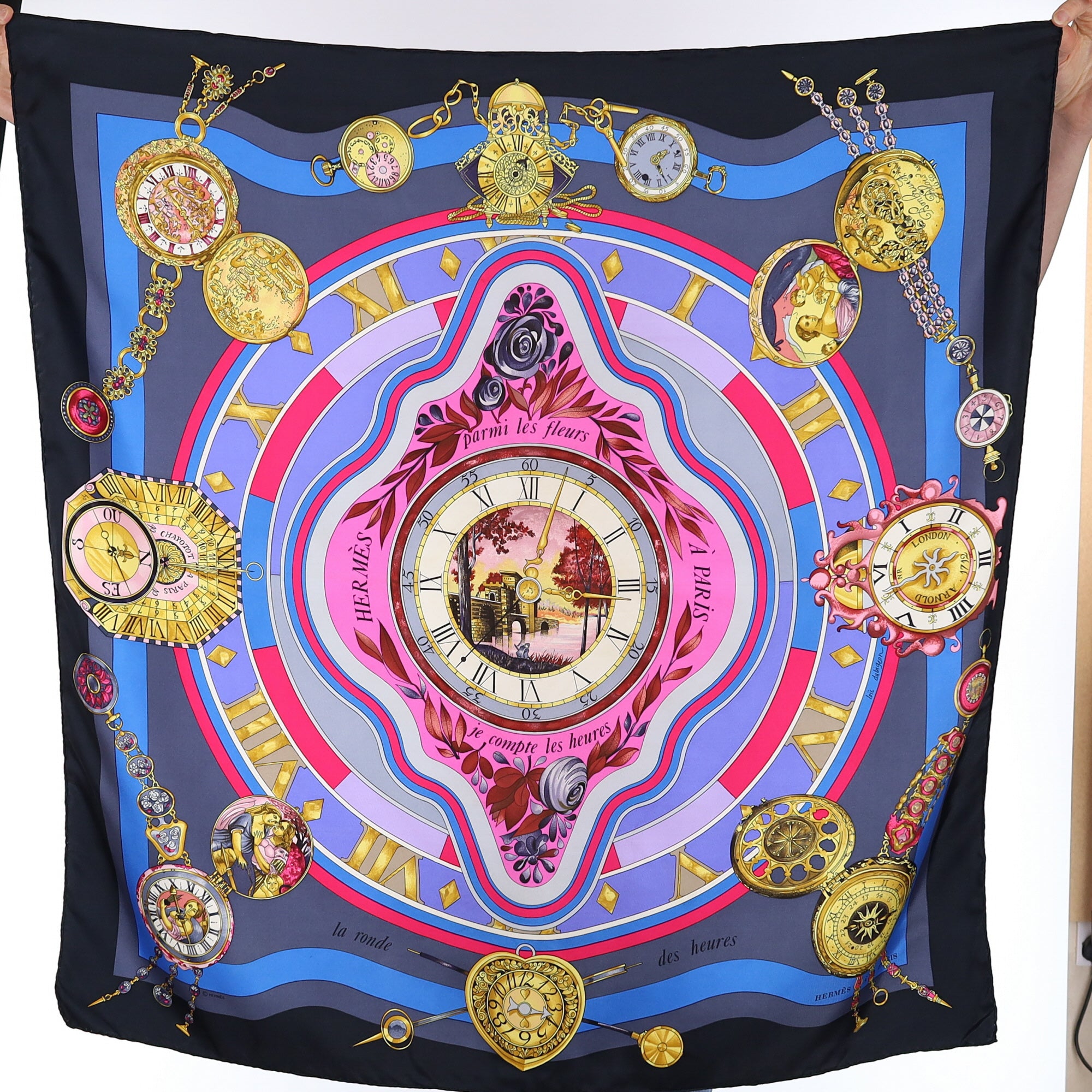Hermès La Ronde des Heures Silk Scarf