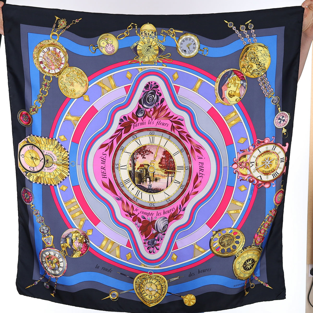 Hermès La Ronde des Heures Silk Scarf