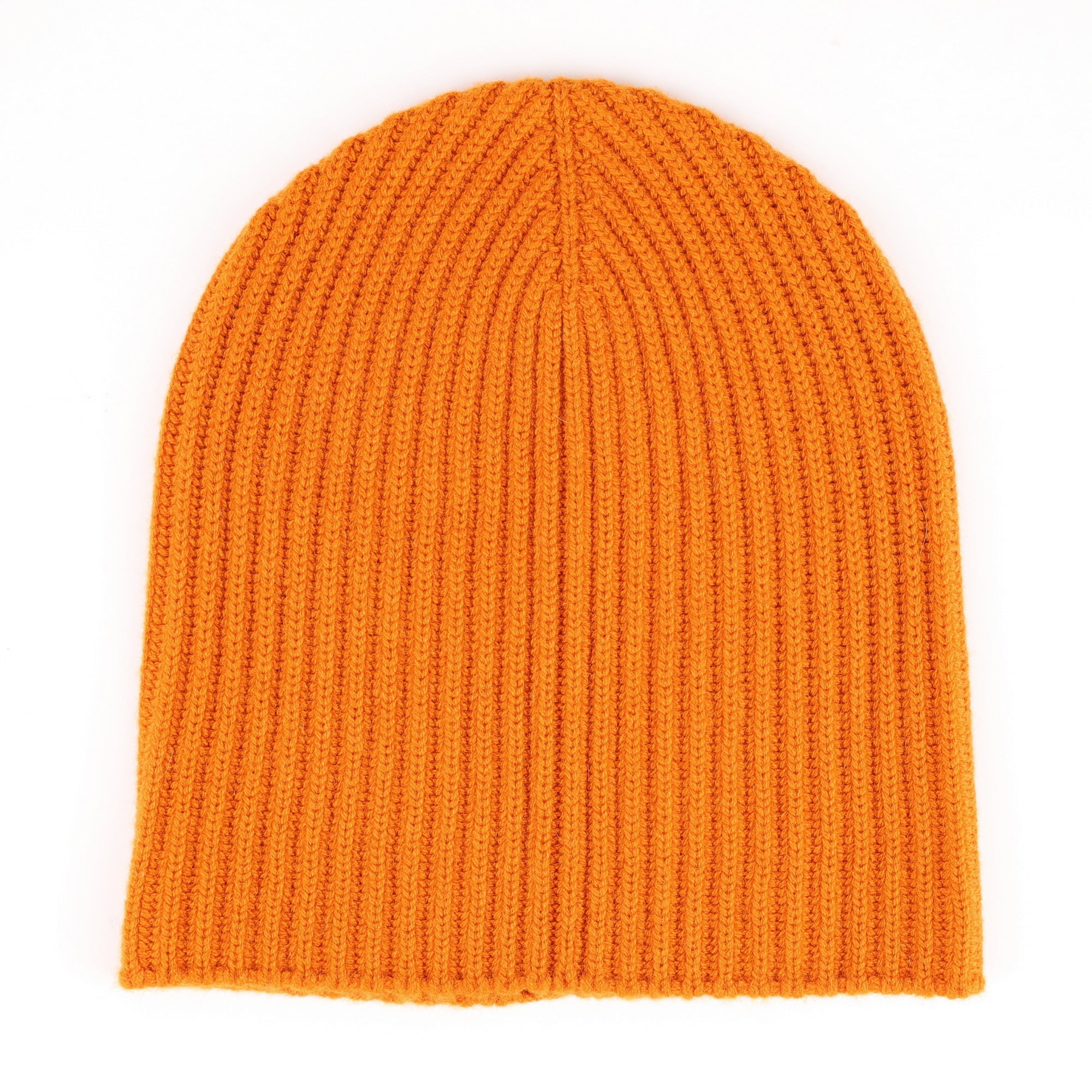 Scottish Burnt Orange Luxury Chunky Cashmere Beanie Hat