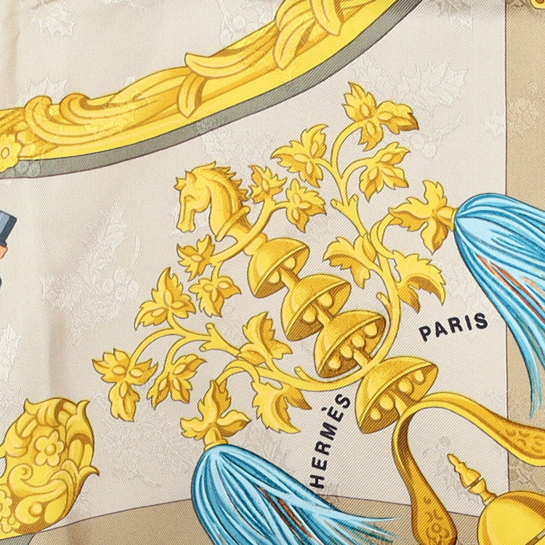 Hermès Plumes et Grelots Silk Scarf