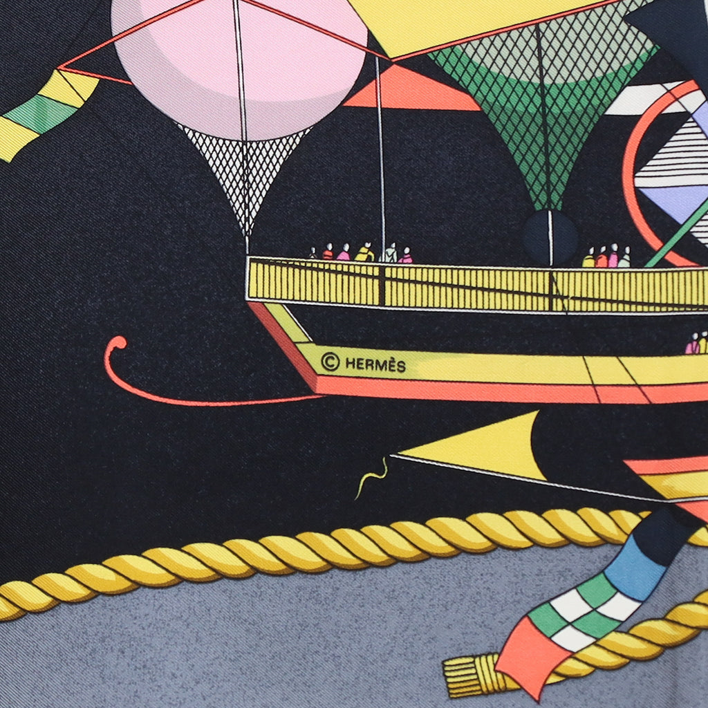 Pristine Hermès Les Folies du Ciel Silk Scarf