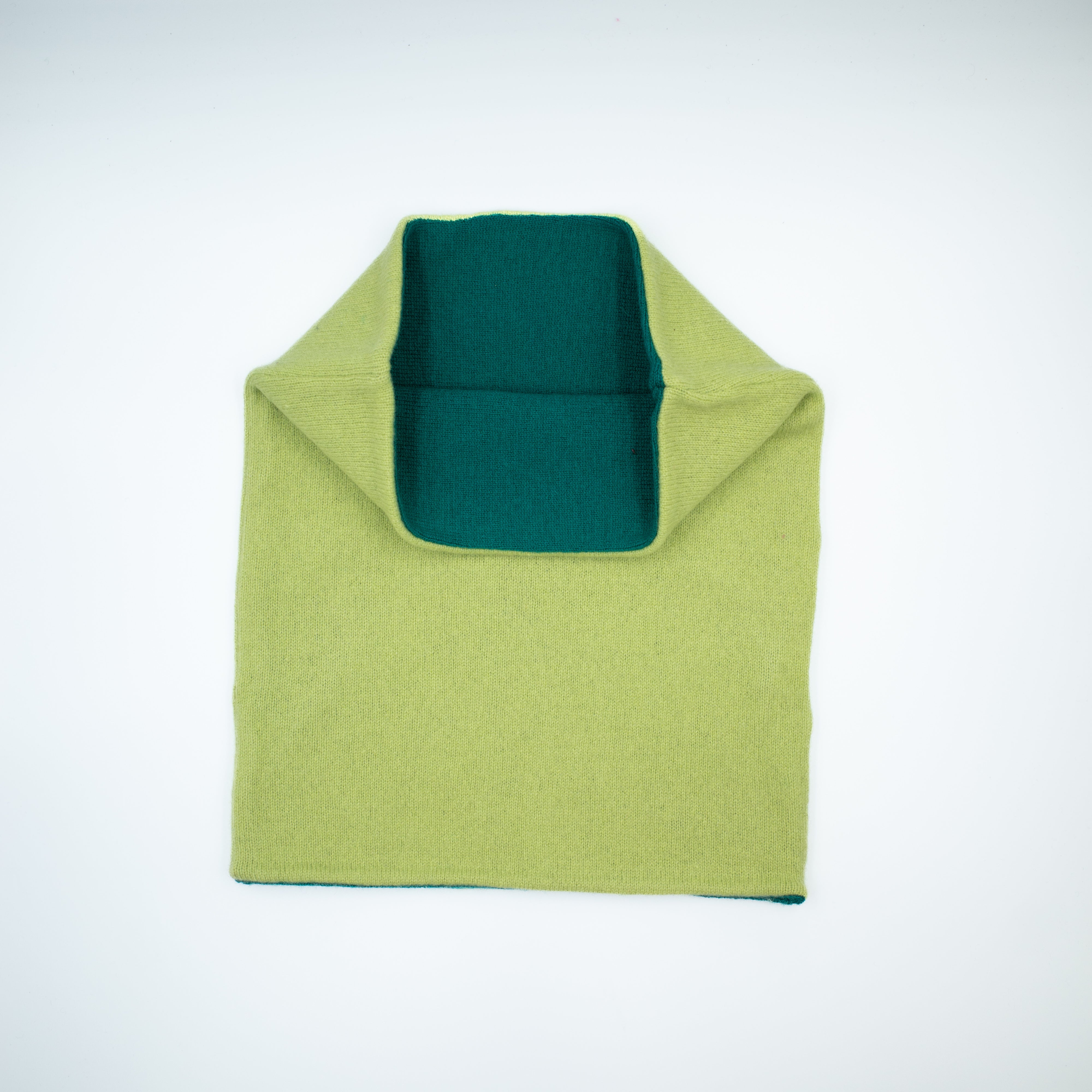 Apple and Peacock Green  Luxury Double Layered Snood