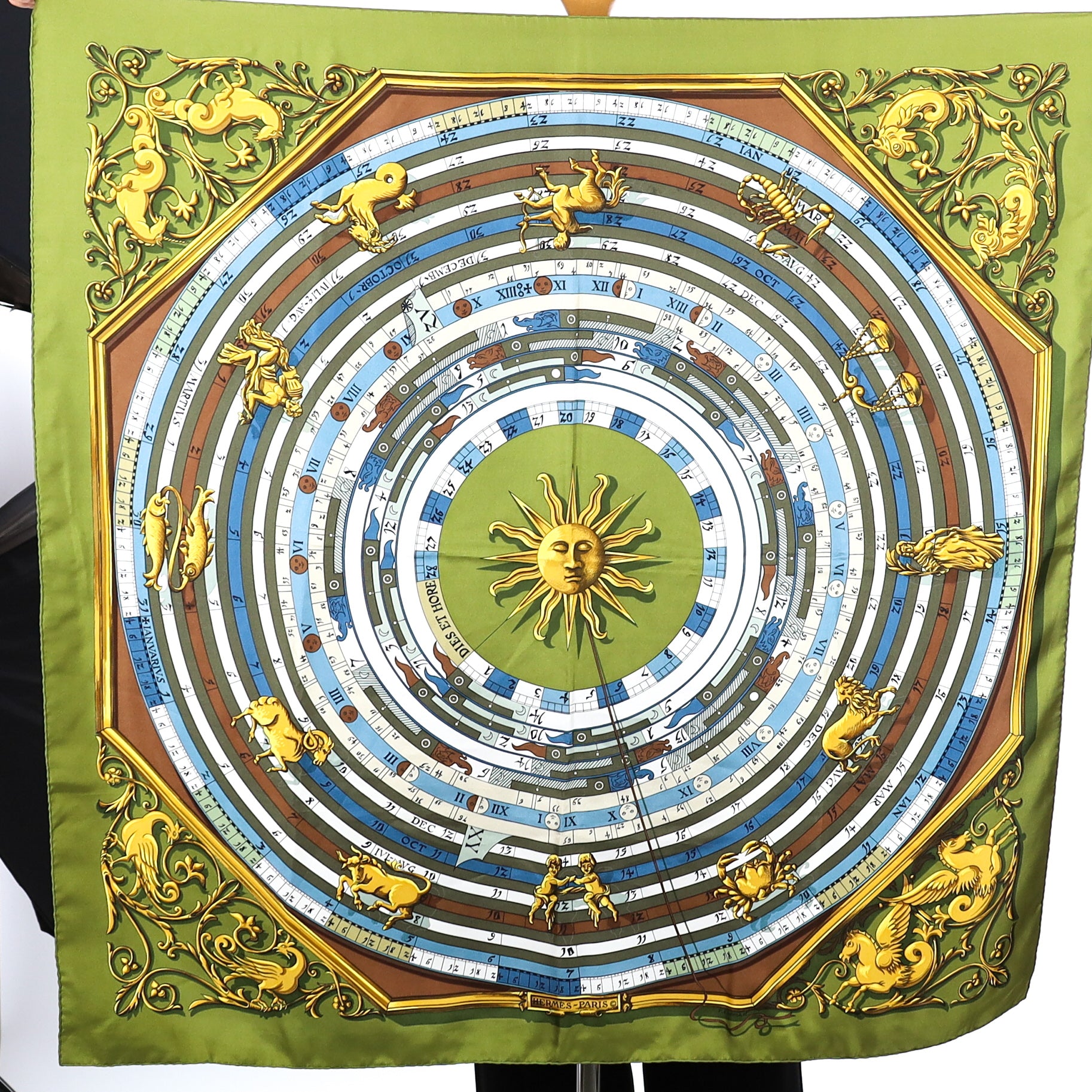 Hermès Dies et Hore Astrologie Silk Scarf