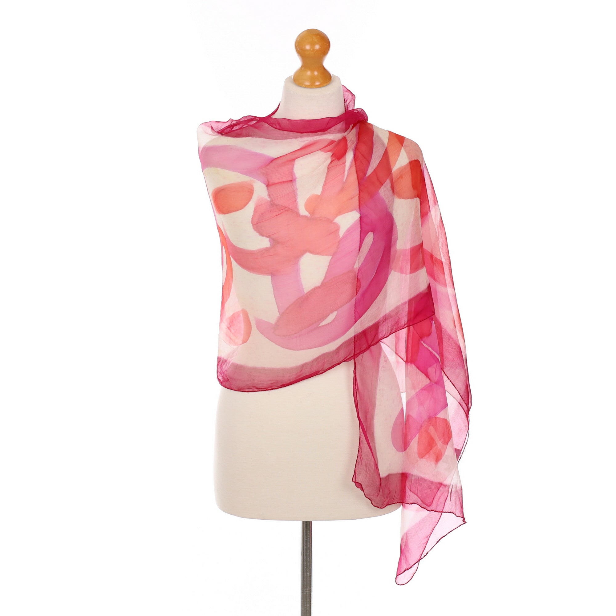 Jigsaw Wrap Style Chiffon Silk Scarf