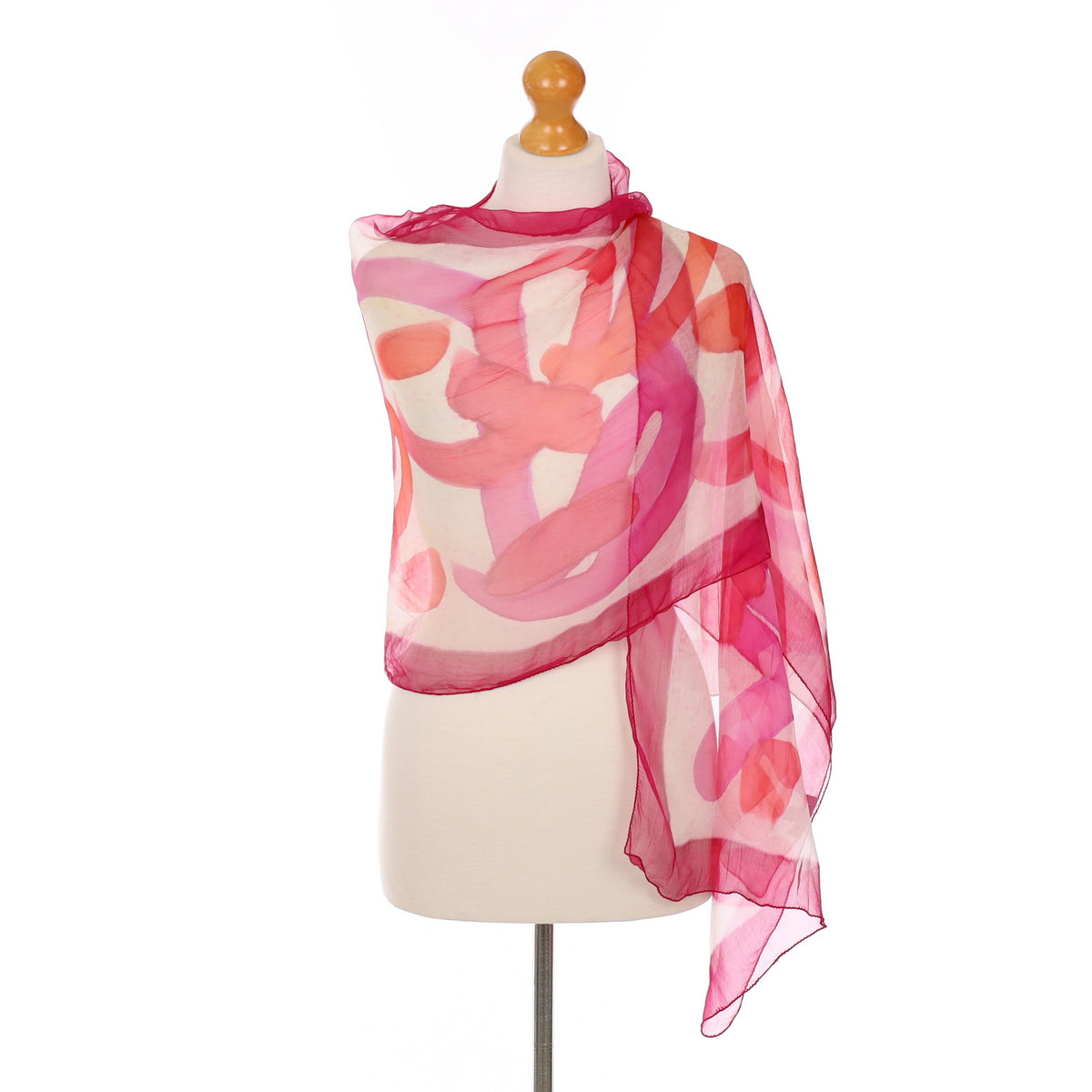 Jigsaw Wrap Style Chiffon Silk Scarf