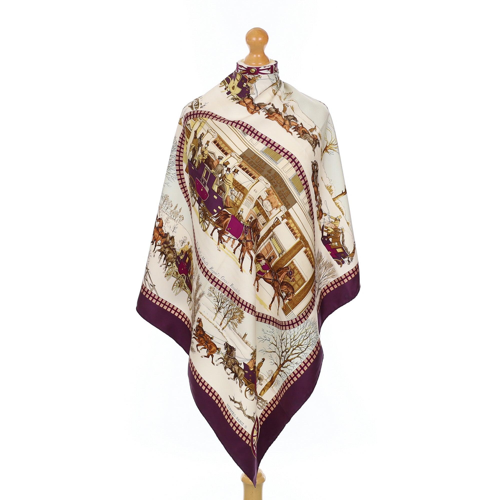 Hermès L’hiver En Poste Silk Scarf