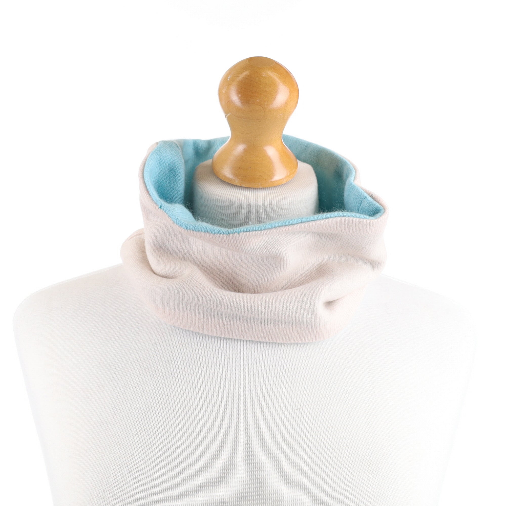 Bright Turquoise Blue and Ice Pink Neck Warmer