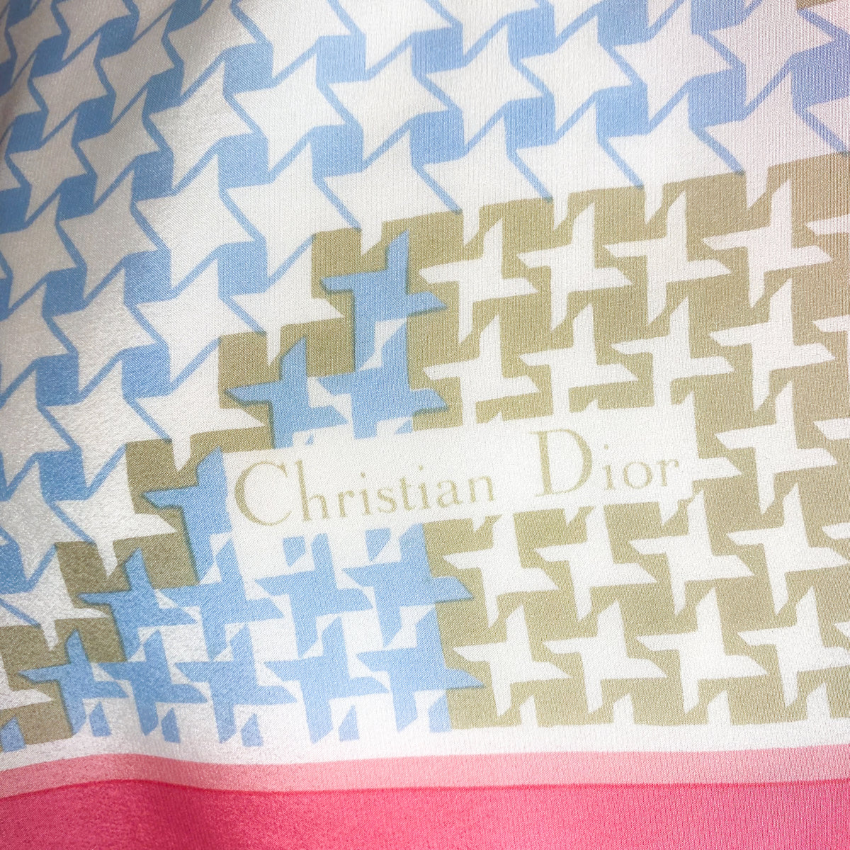 Christian Dior 1980s Vintage Designer Silk Scarf