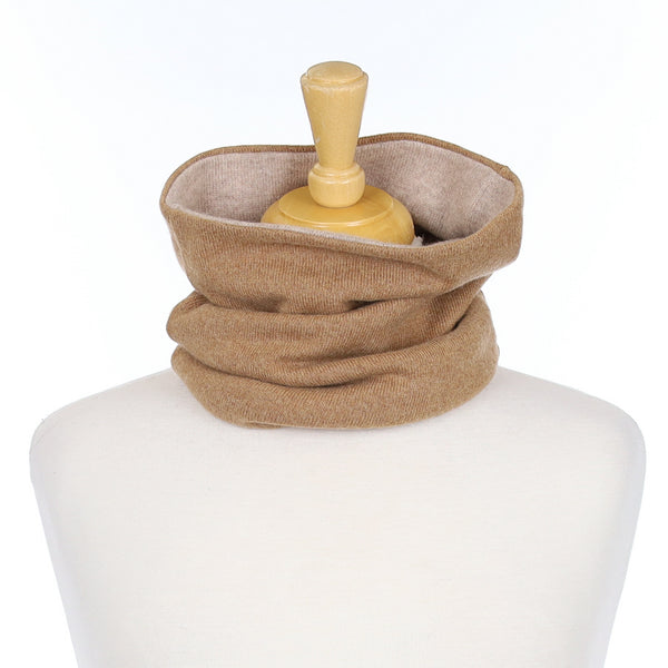 Camel and Fawn Luxury Double Layered Snood