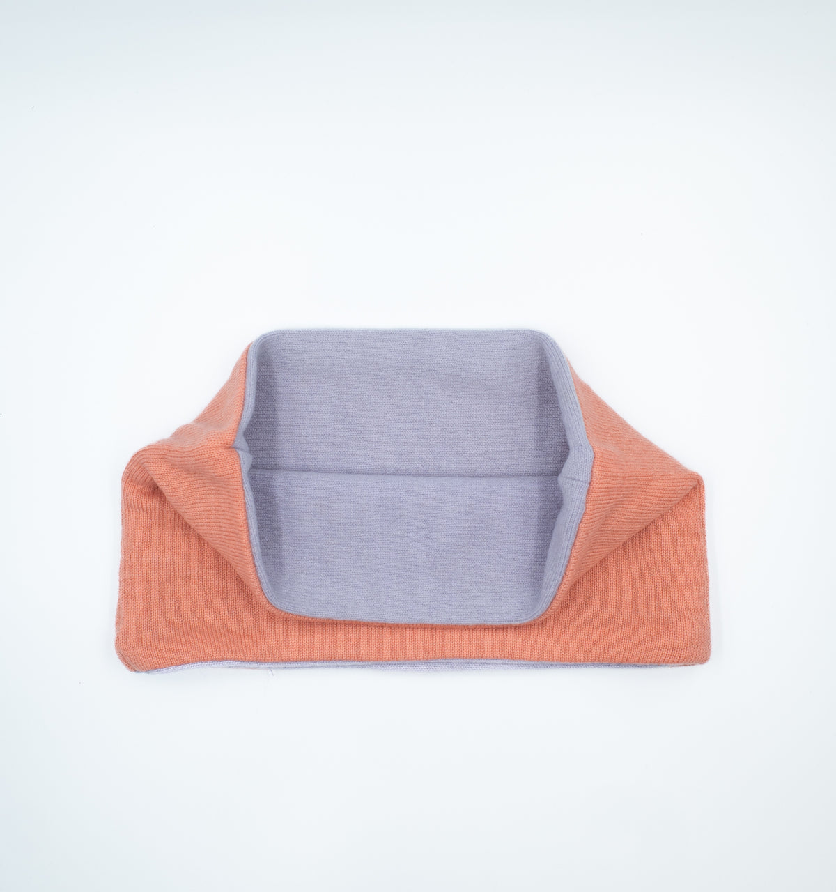 Bright Coral and Lavender Neck Warmer
