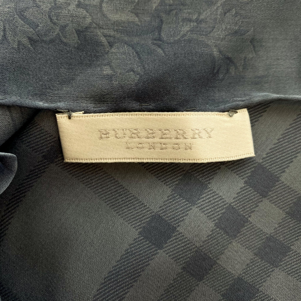 Burberry Dove Grey Designer Silk Scarf