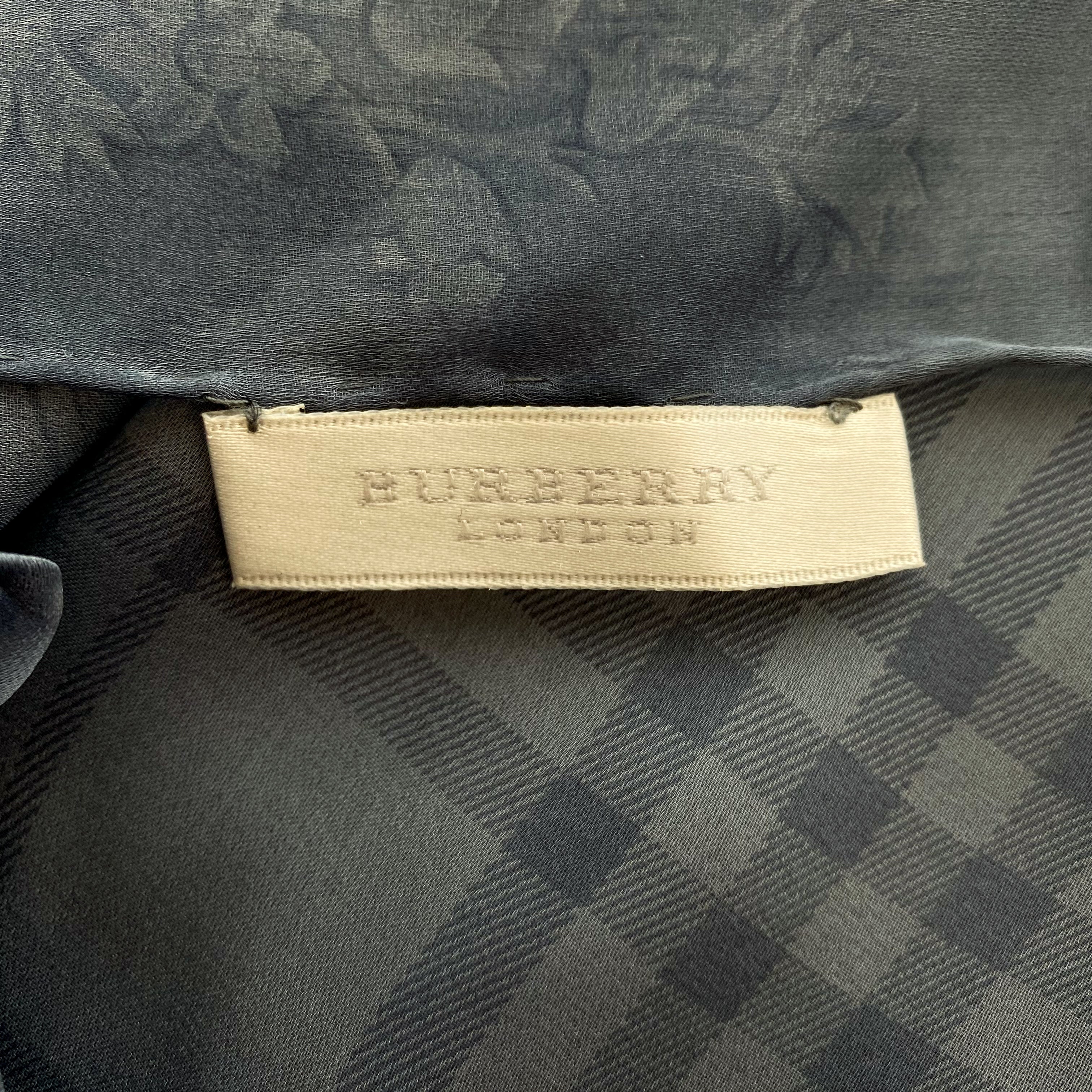 Burberry Dove Grey Designer Silk Scarf