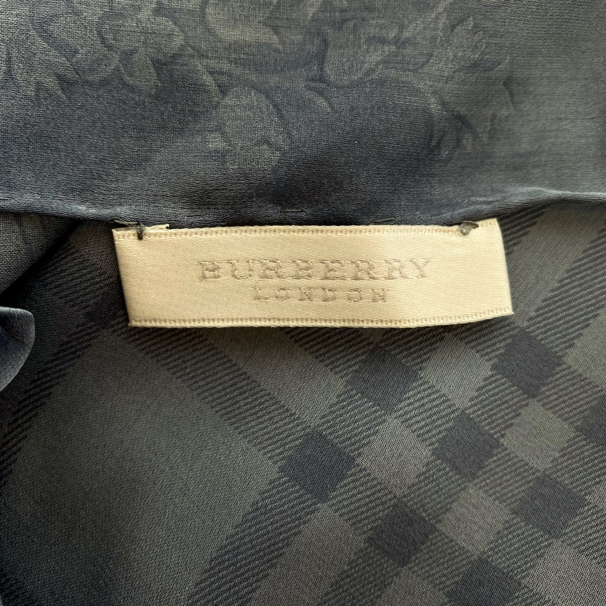 Burberry Dove Grey Designer Silk Scarf