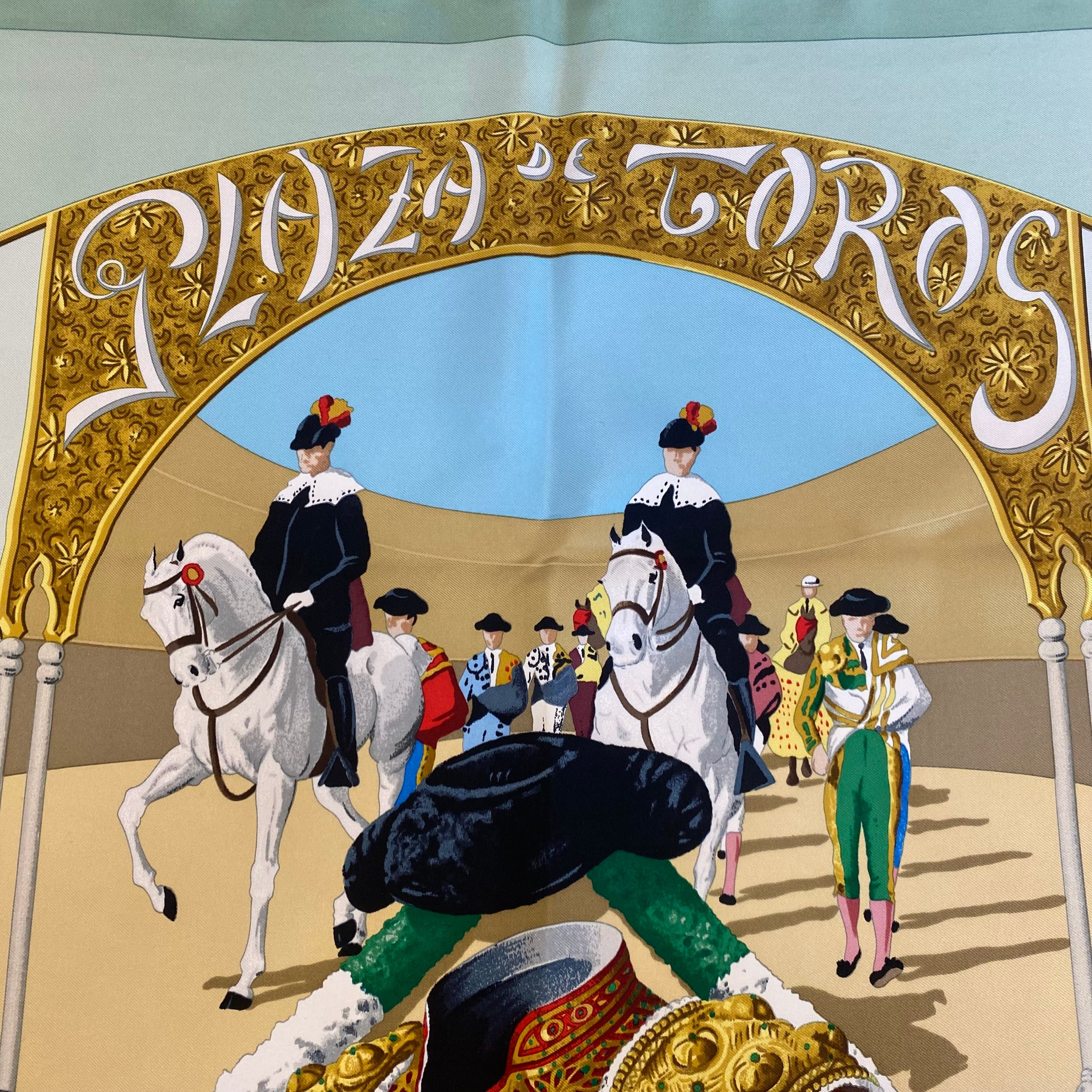 Hermès Plaza De Toros Silk Scarf Rare