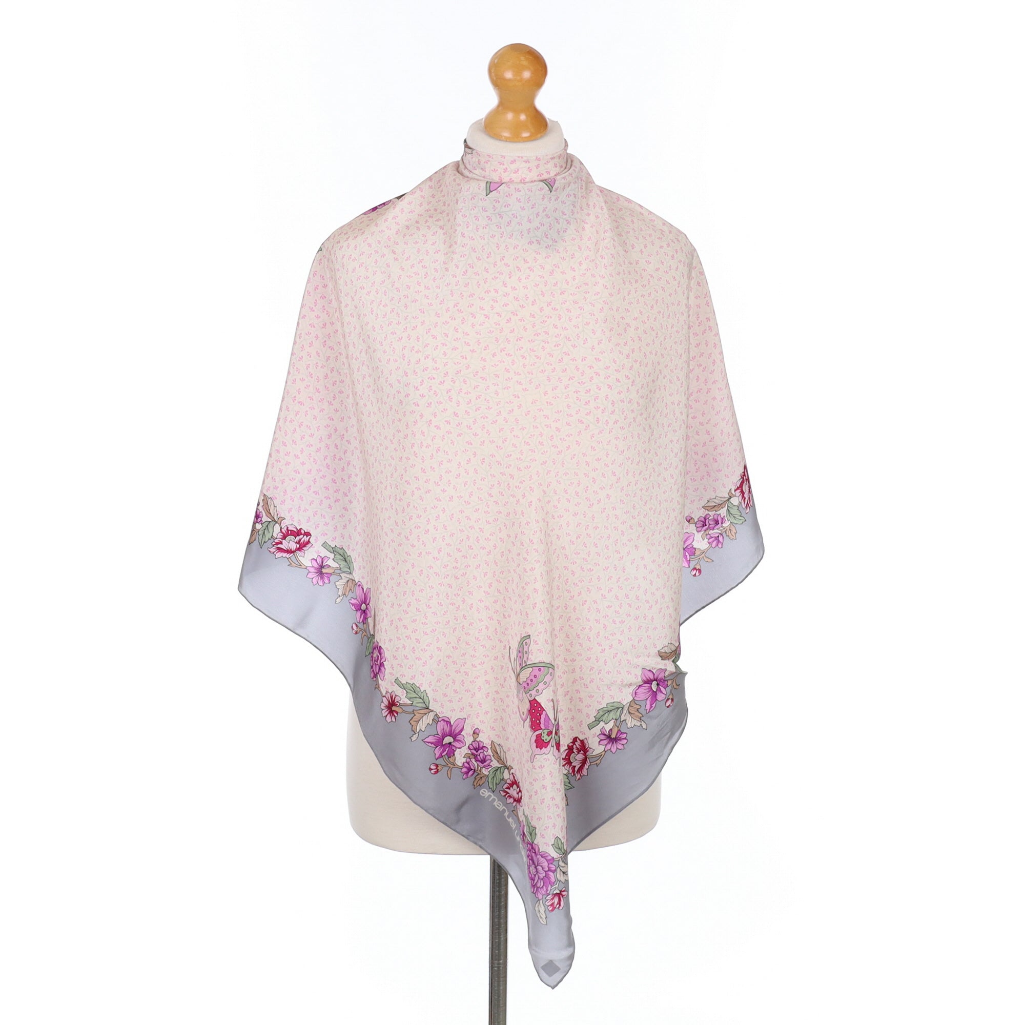 Emanuel Ungaro Pink Vintage Silk Scarf