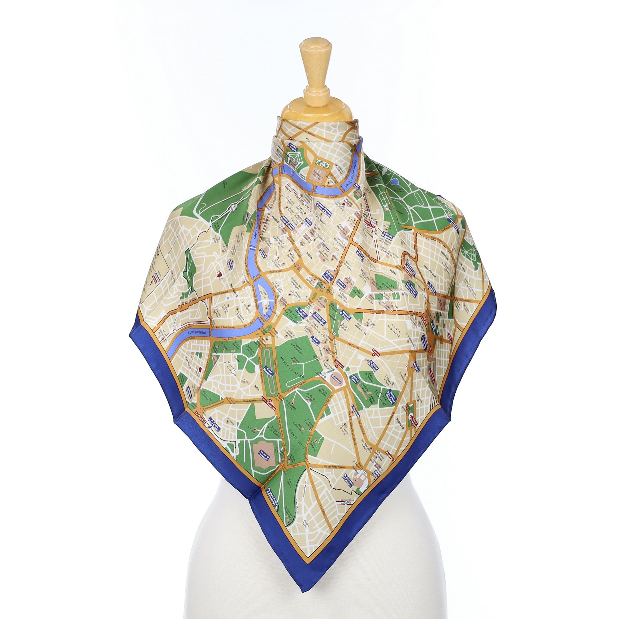 Brand New Rome Map Silk Scarf