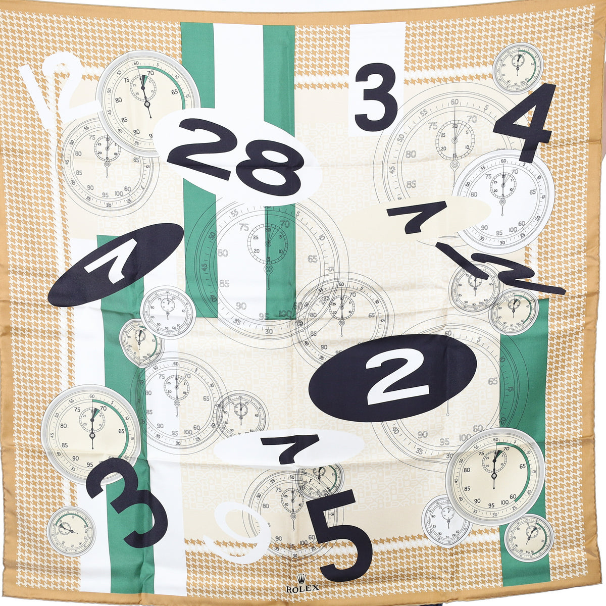 Brand New Boxed Rolex Dial Silk Scarf