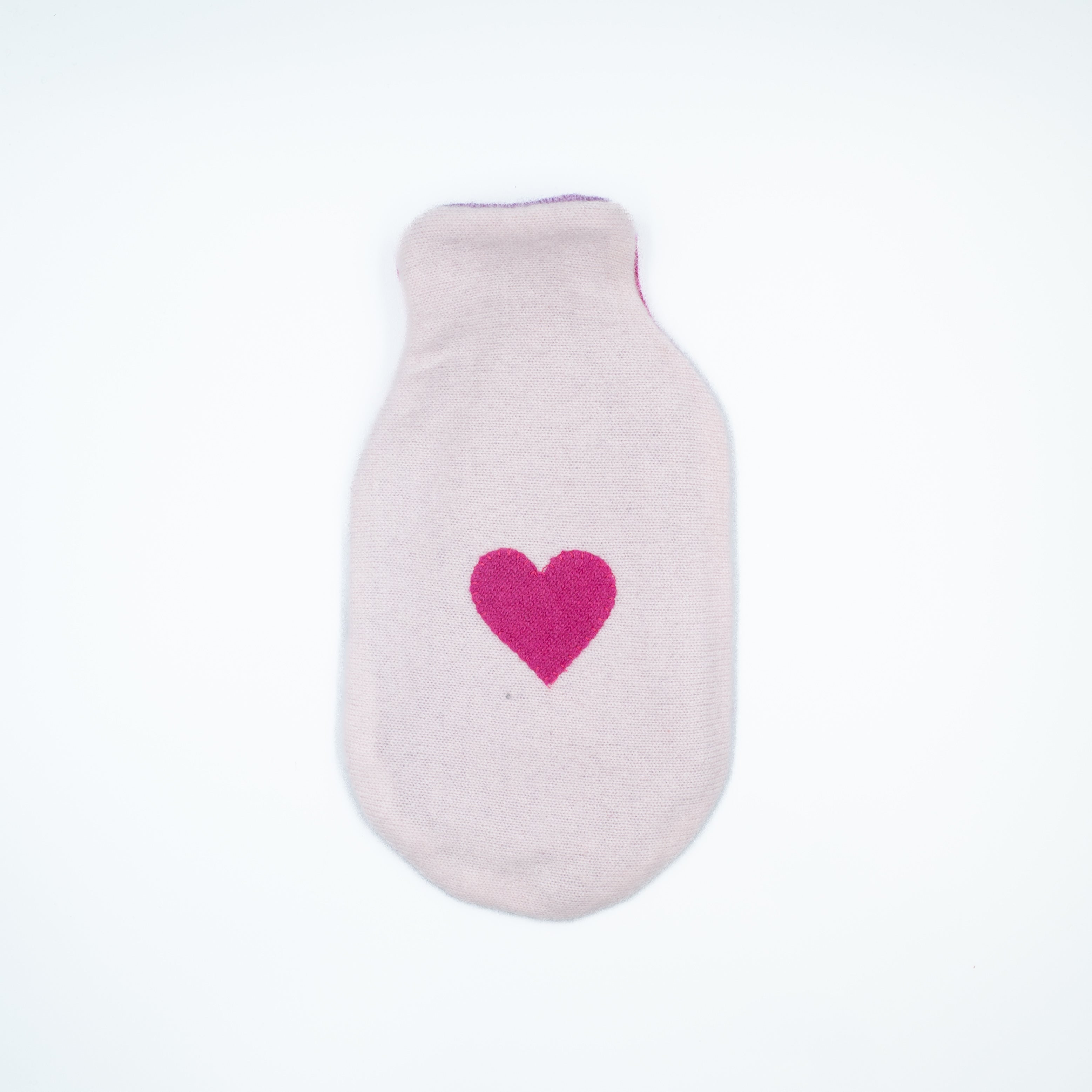 Two Tone Pink Cashmere Small Hot Water Bottle