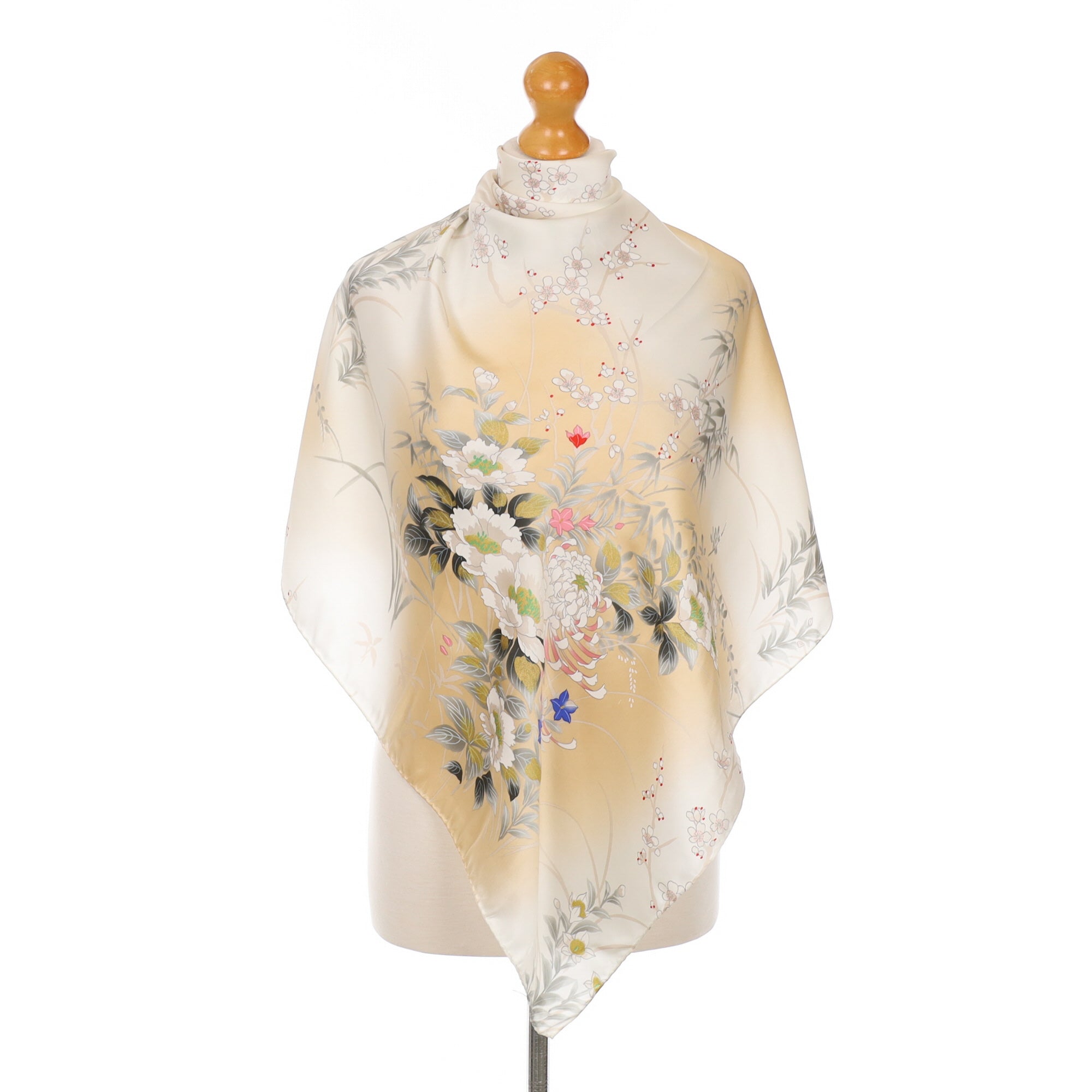 Pretty Floral Silk Scarf