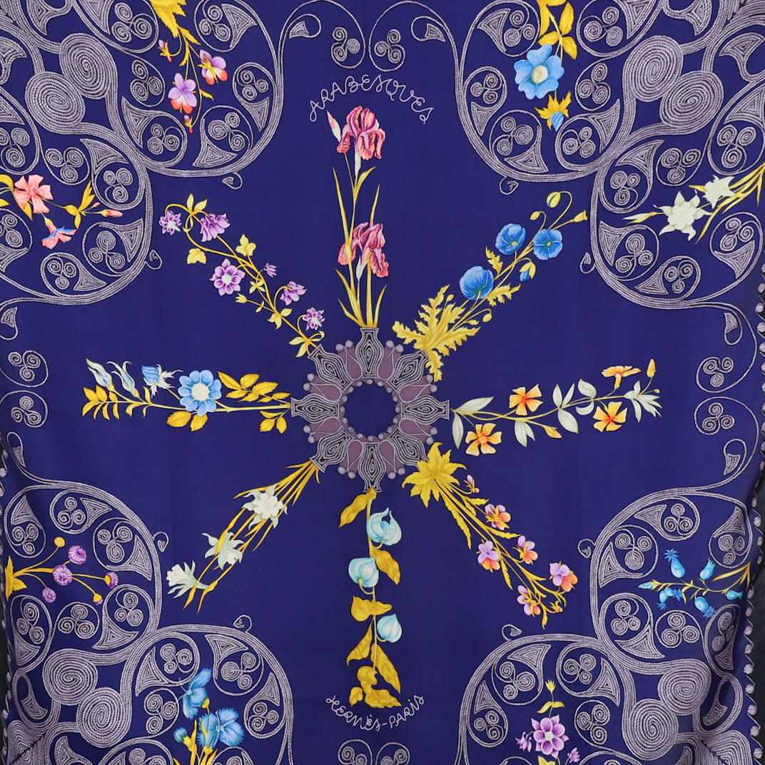 Hermès Ababesques Vintage Silk Scarf