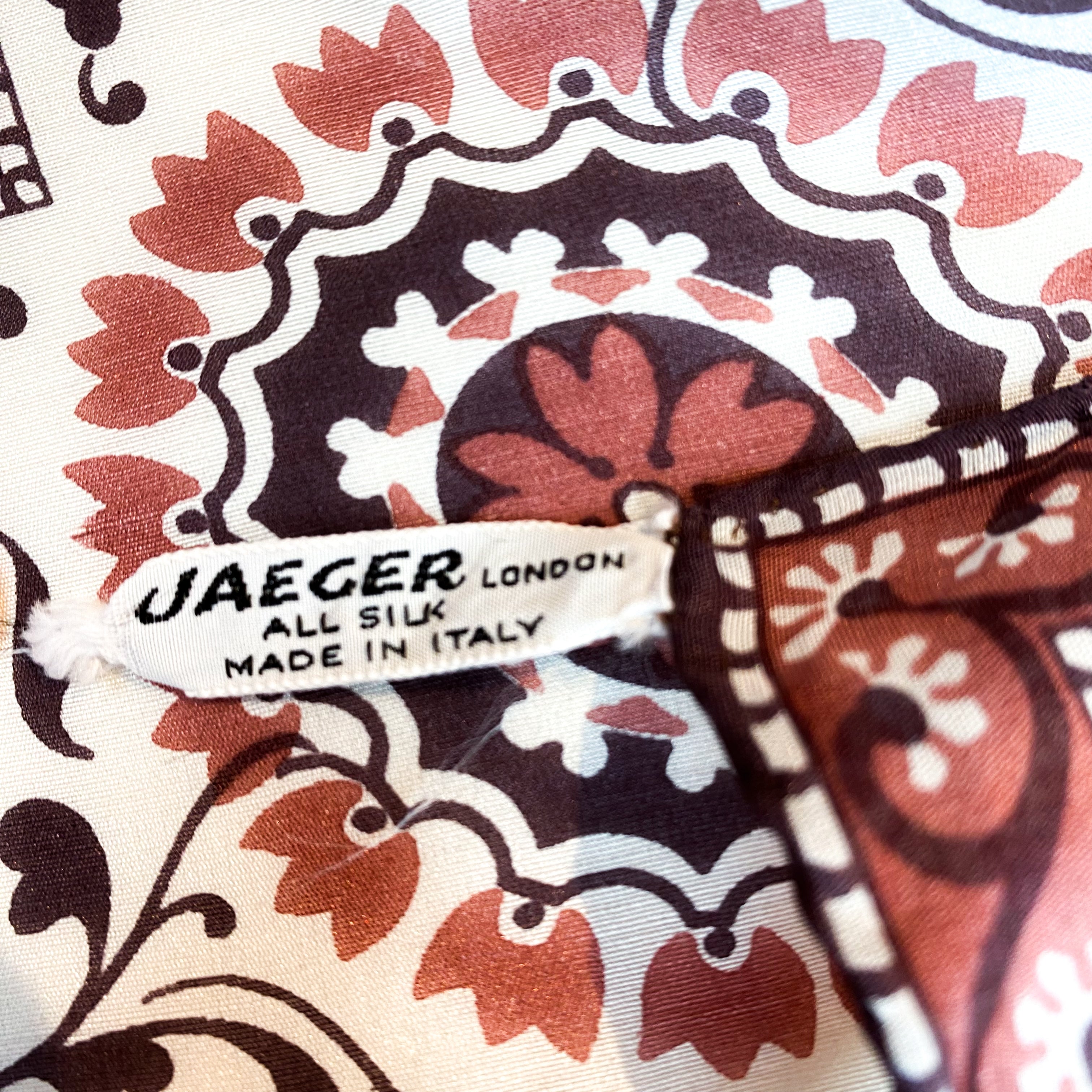 1960s Jaeger Vintage Silk Scarf
