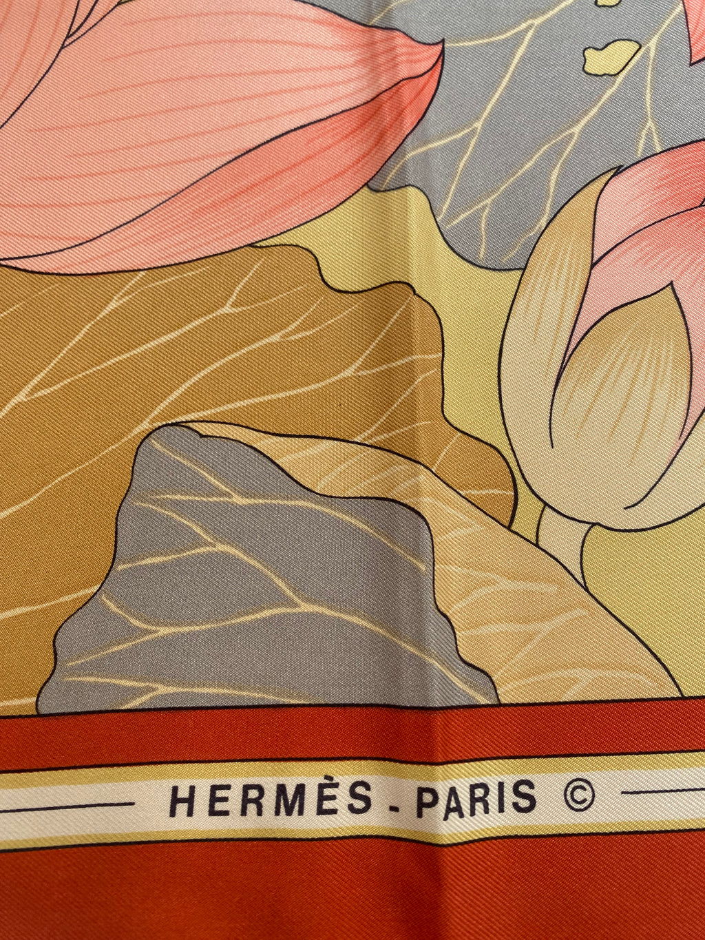 Hermès Fleurs de Lotus Silk Scarf