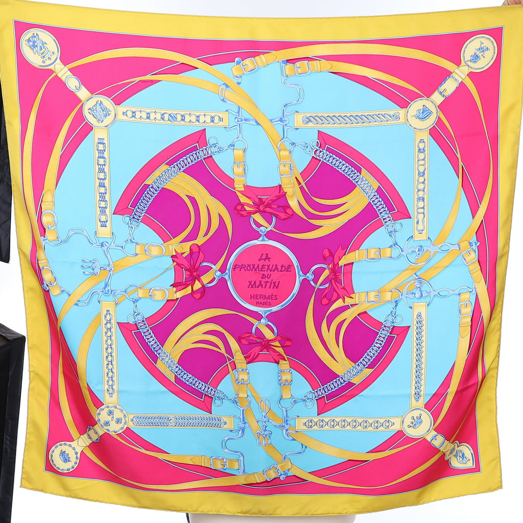 Boxed Hermès Promenade du Matin Silk Scarf Rare