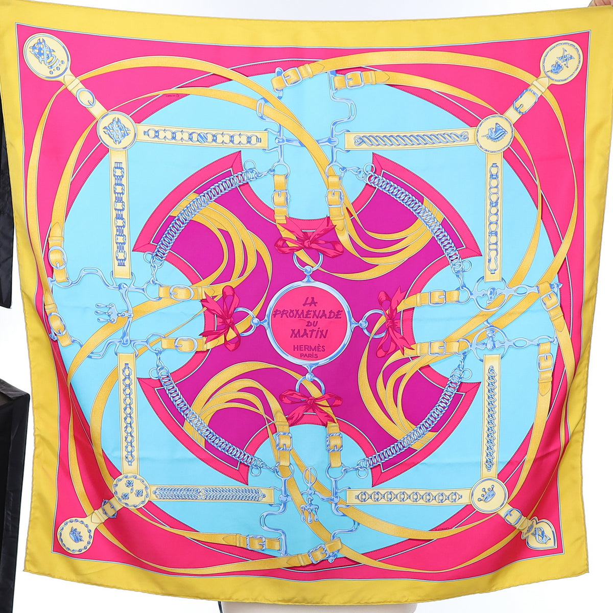 Boxed Hermès Promenade du Matin Silk Scarf Rare
