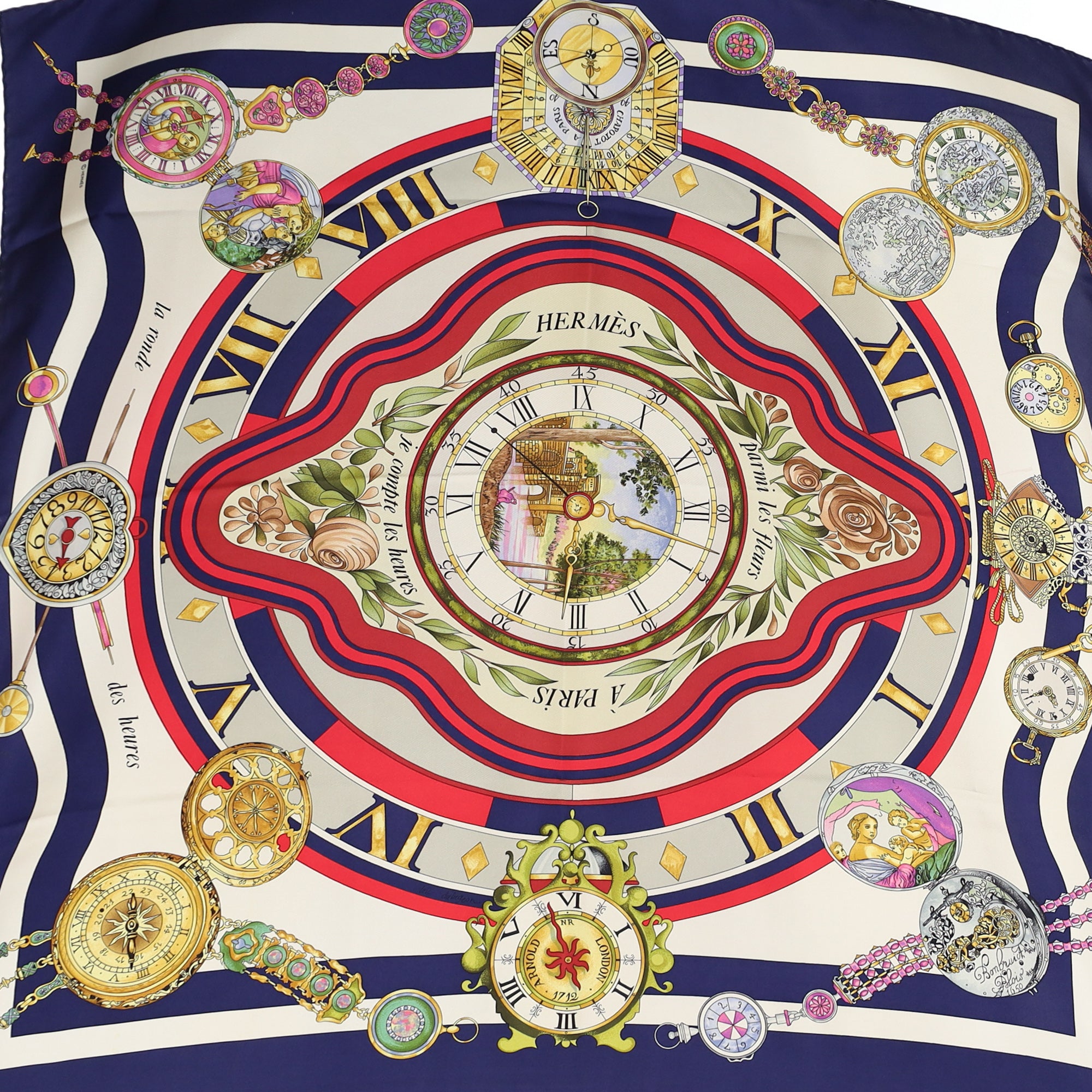 Hermès La Ronde Des Heures Silk Scarf
