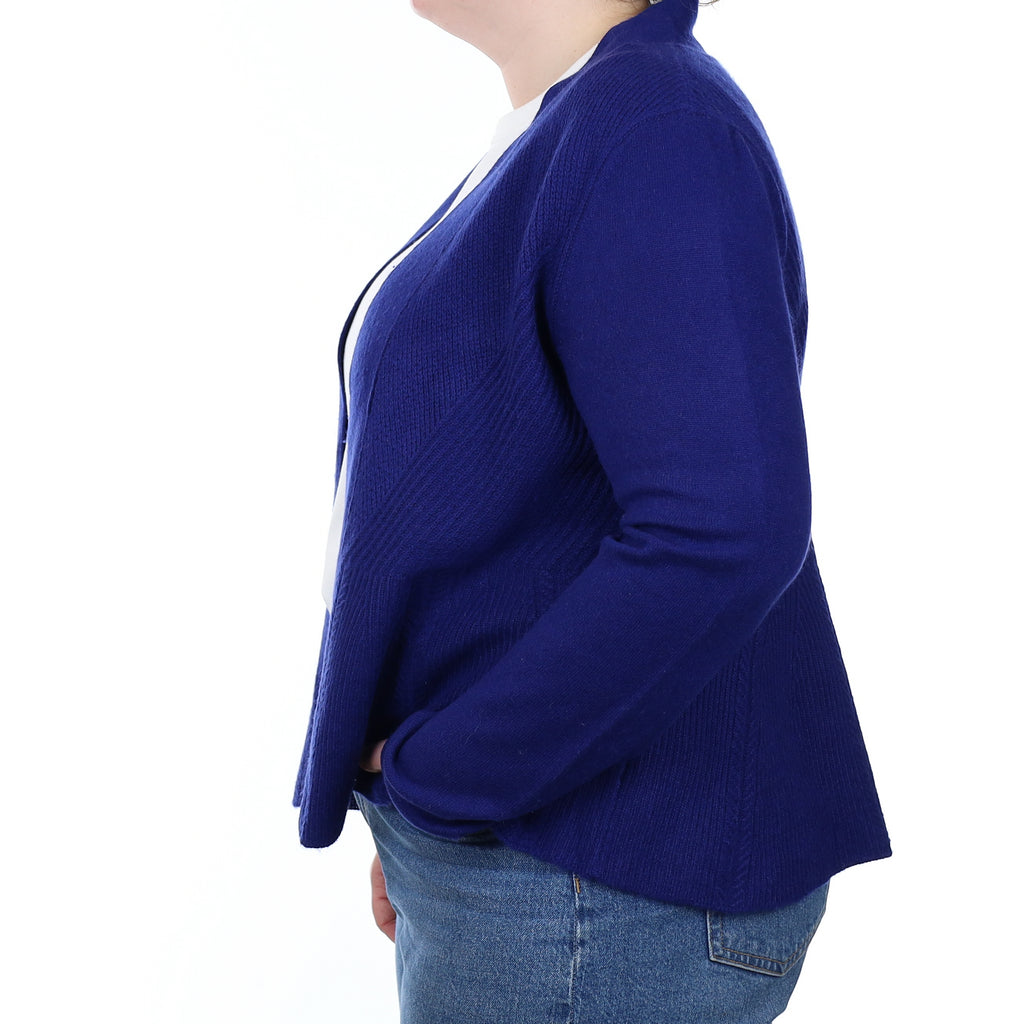 Admiral Blue Cashmere Edge to Edge Cardigan Large