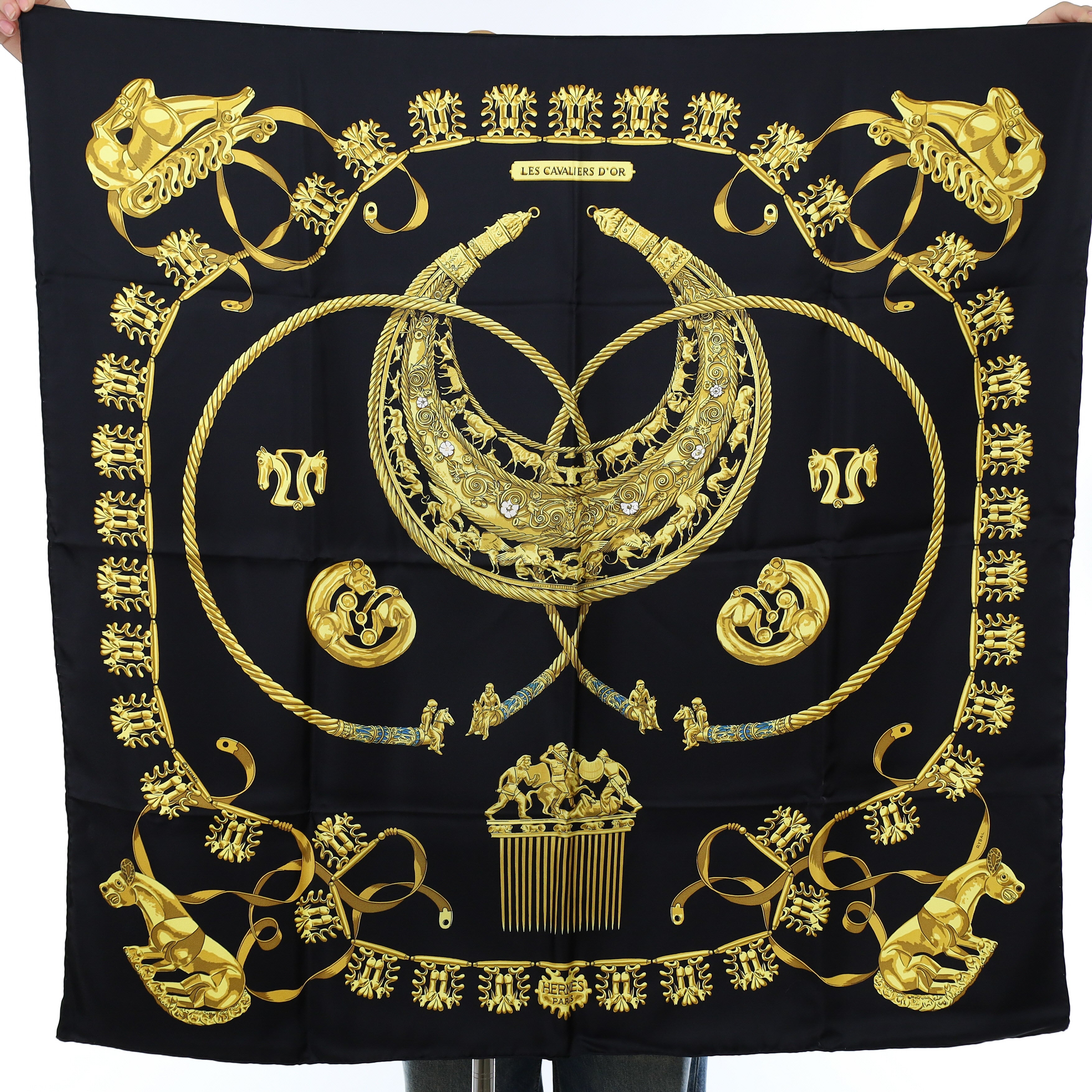 Hermès Les Cavaliers D’or Silk Scarf