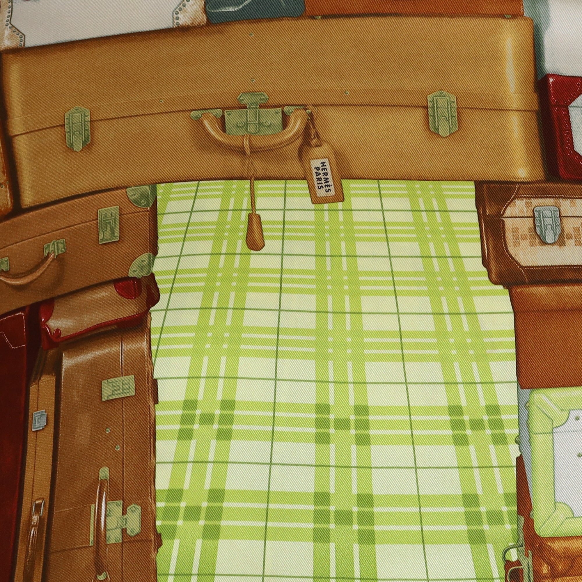 Hermès H en Voyage 70 Silk Scarf Quite Rare
