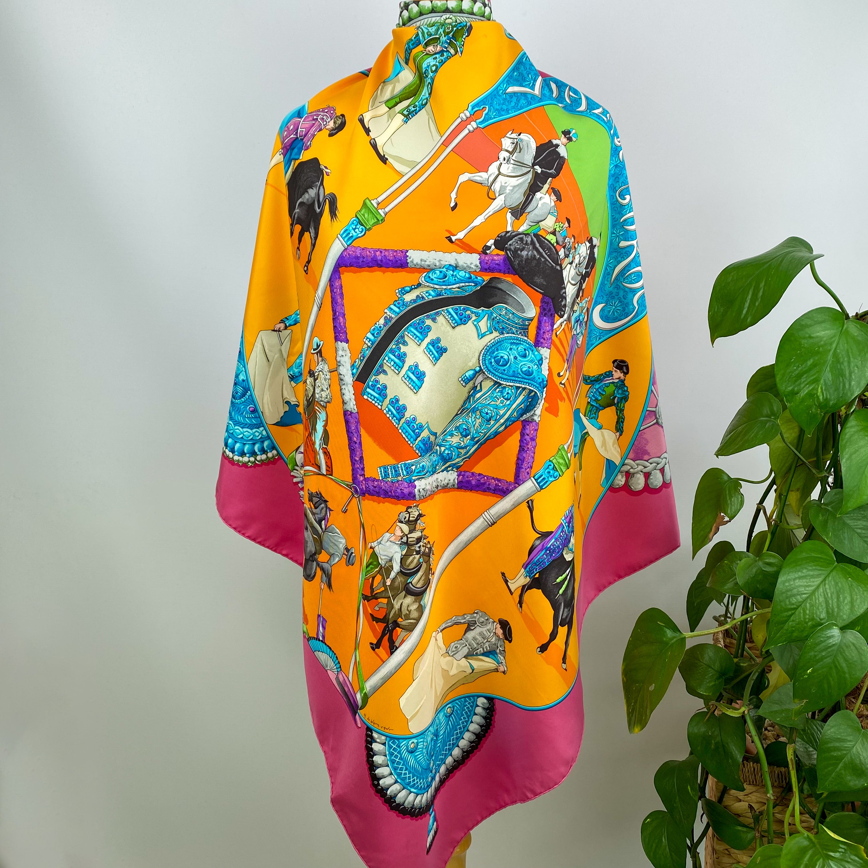 Hermès Plaza De Toros Silk Scarf