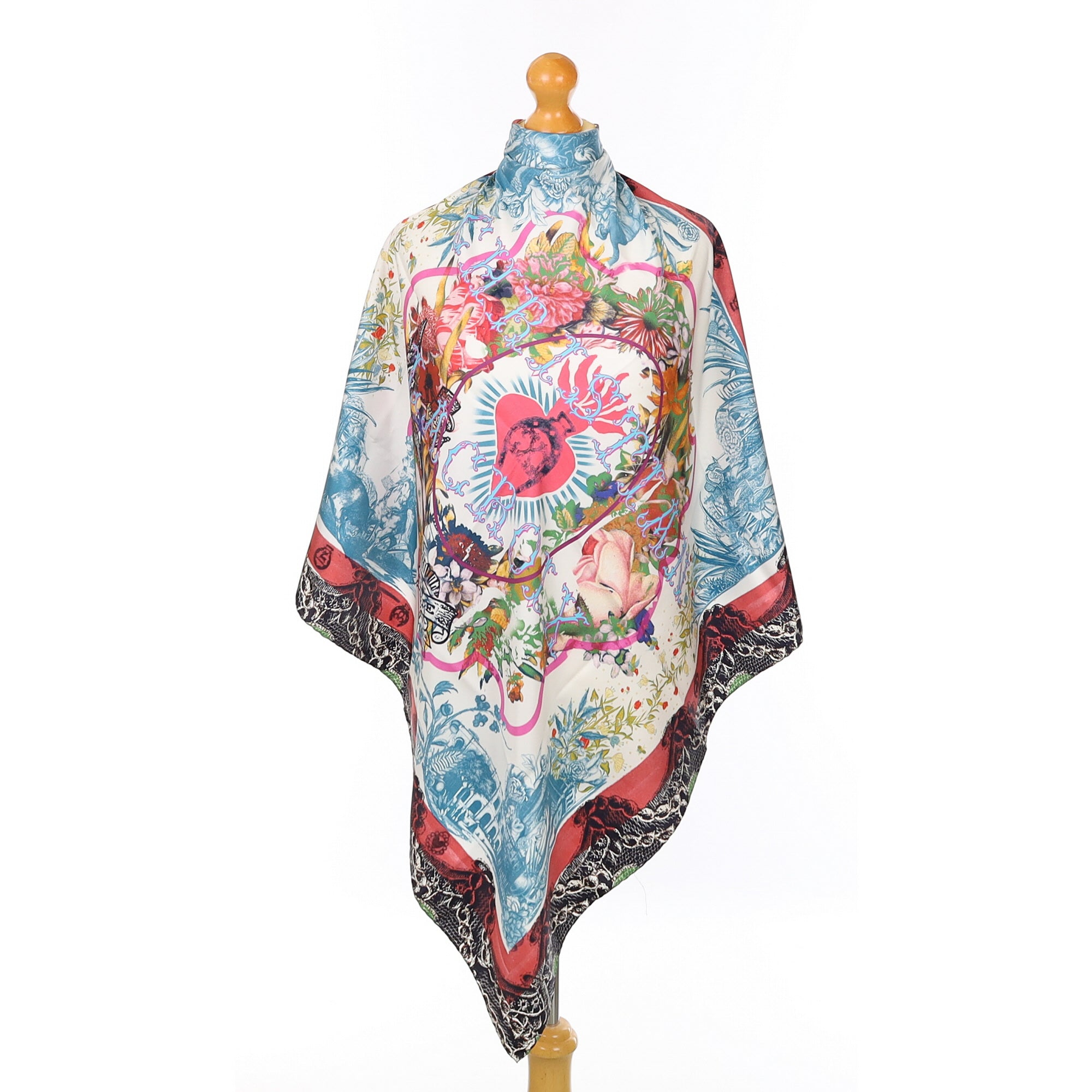 Christian Lacroix Colourful Abstract Silk Scarf