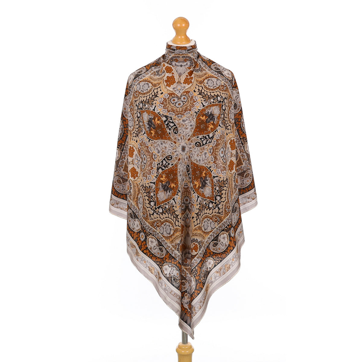 Pristine Leonard Paisley Leaf Silk Scarf
