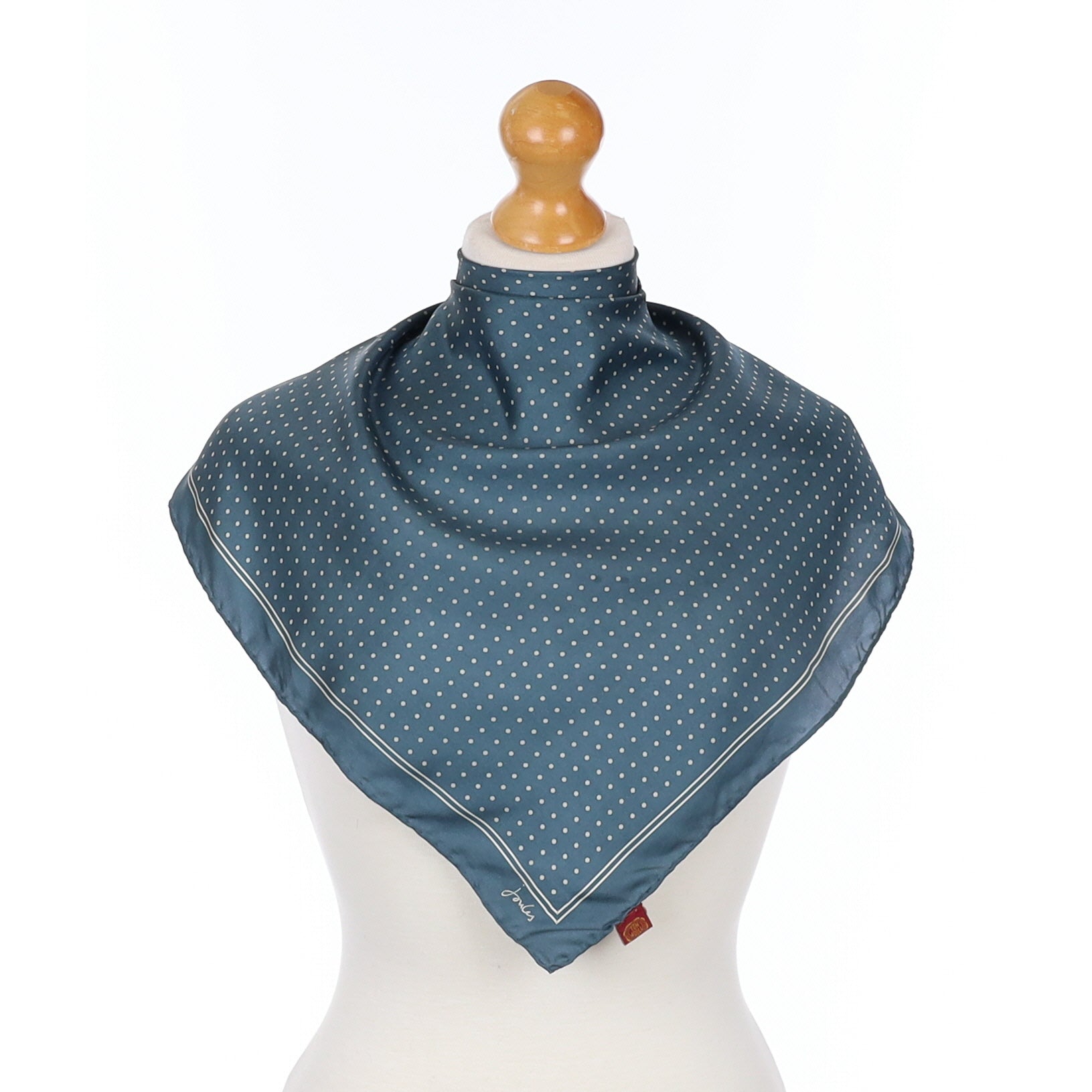 Joules Grey Spotted Silk Scarf