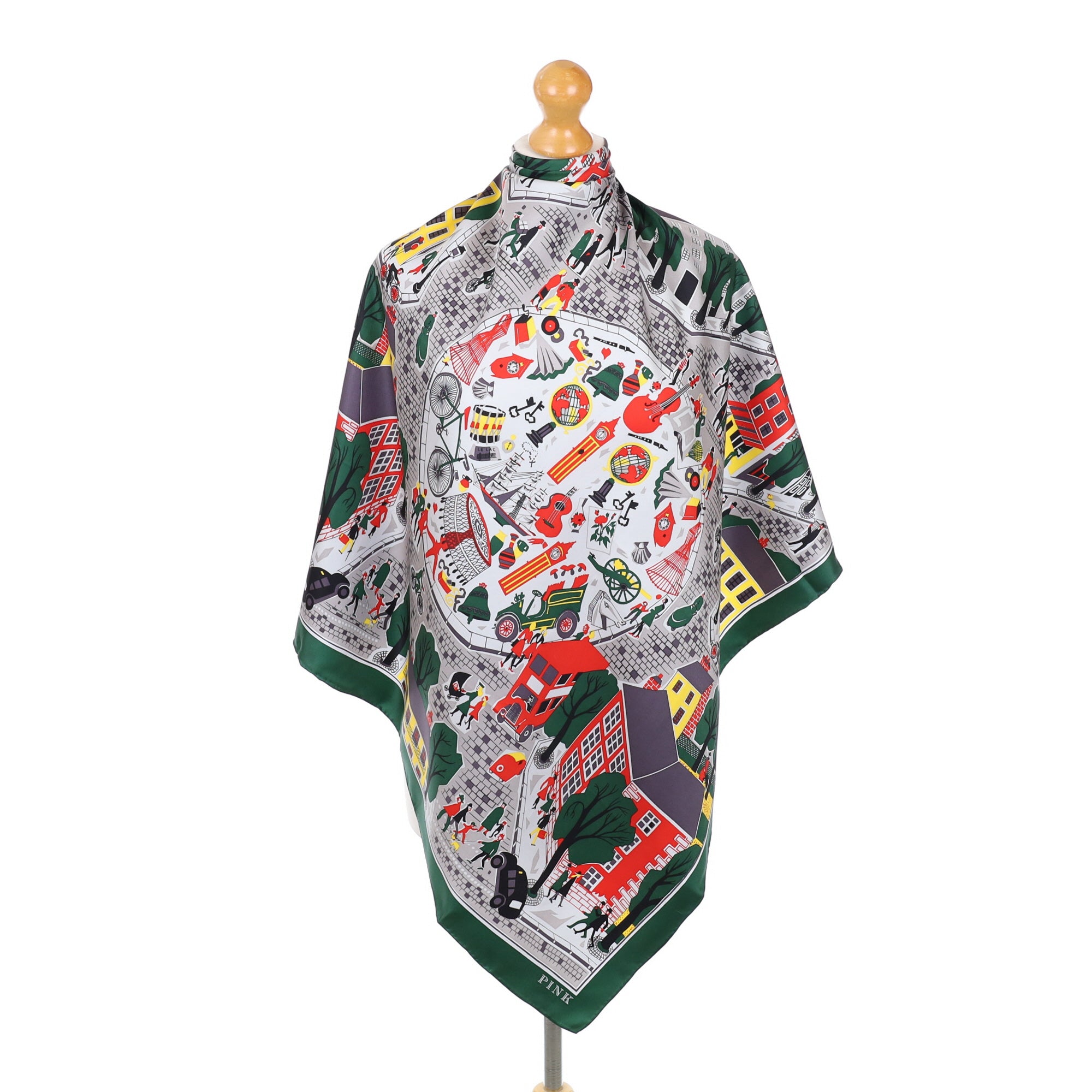 Thomas Pink Street Scene Silk Scarf