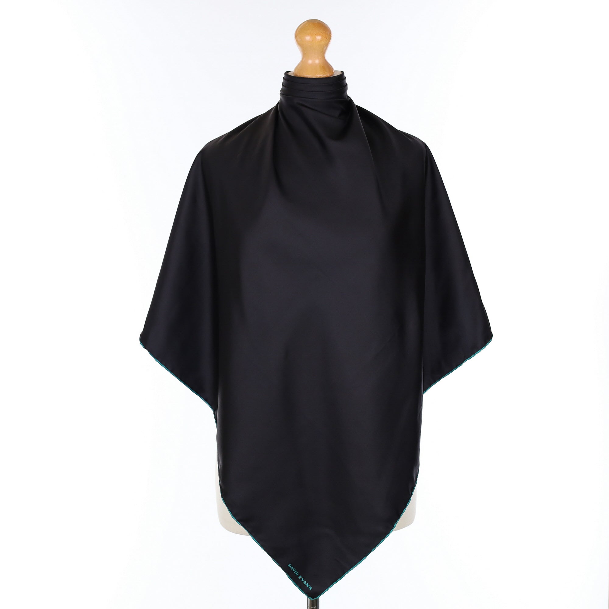 Black And Green Silk Scarf