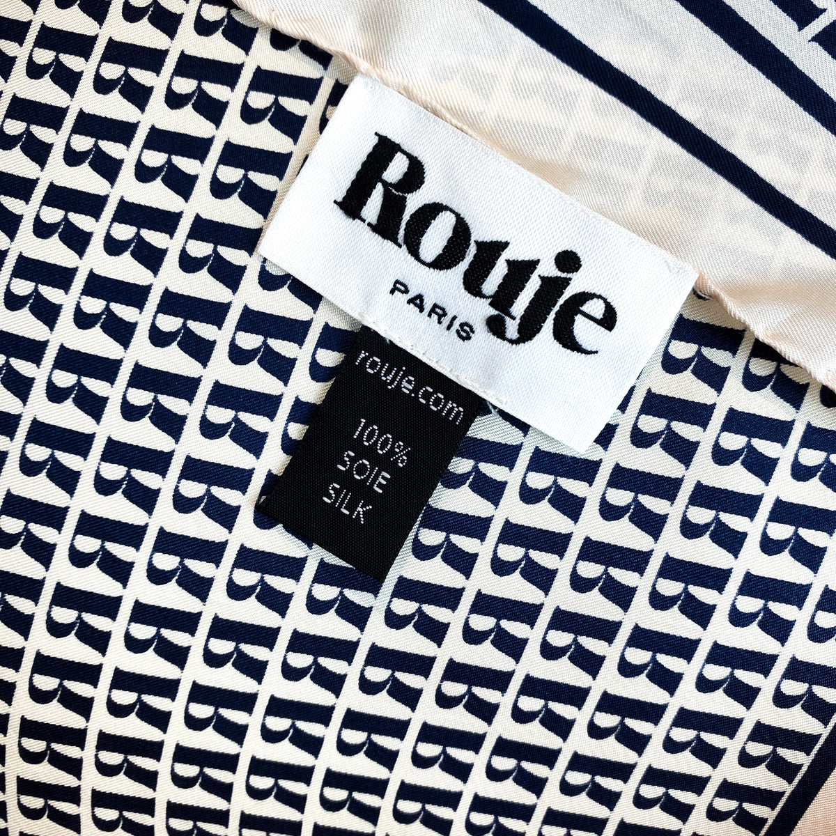 Small Rouje Italian Vintage Silk Scarf