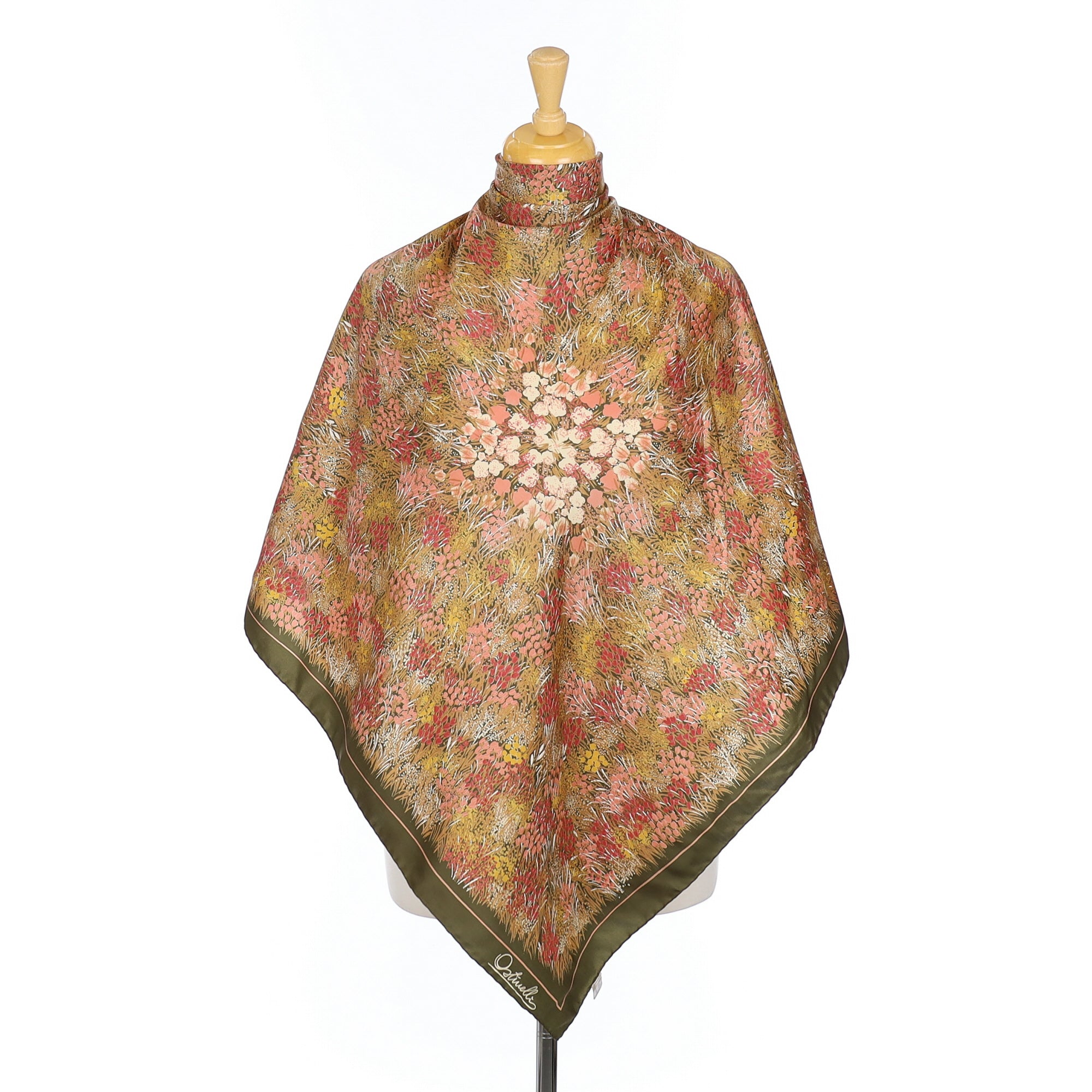 1970’s Ostinelli Floral Silk Scarf