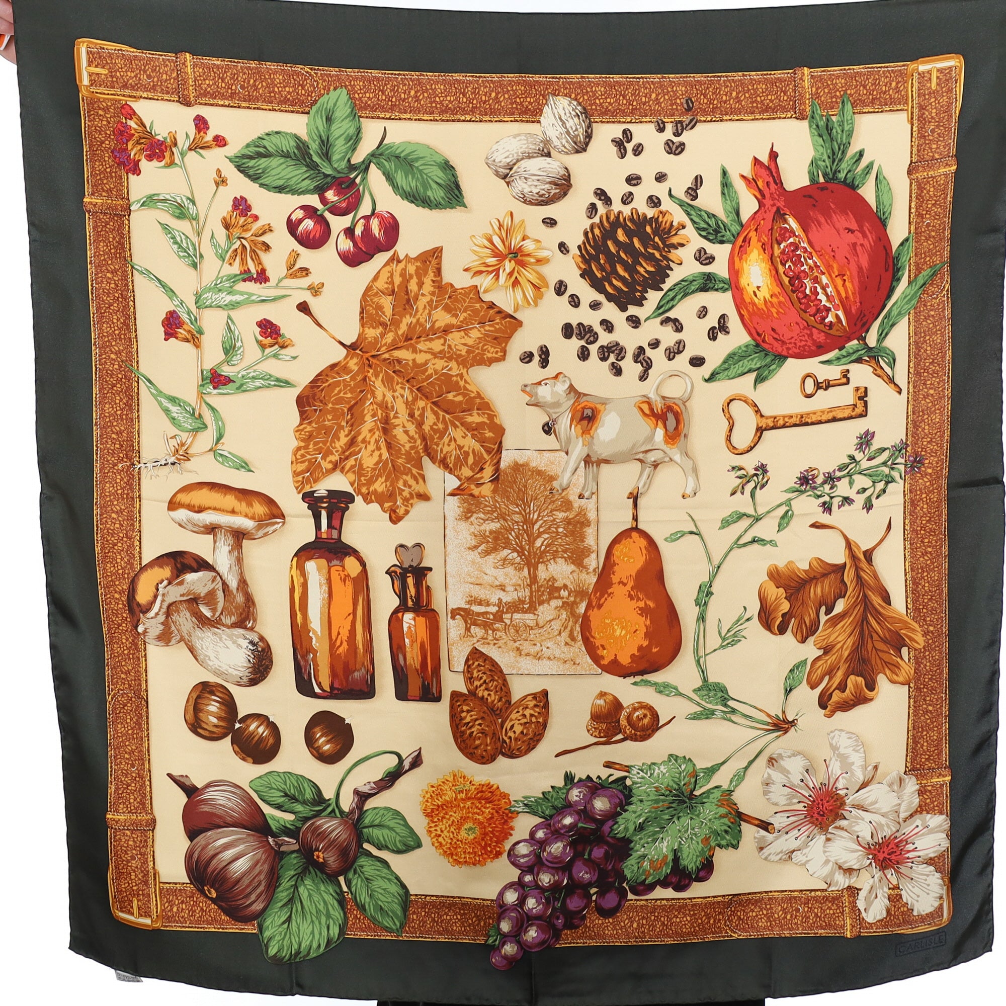 Brand New 1980’s Carlisle Vintage Silk Scarf