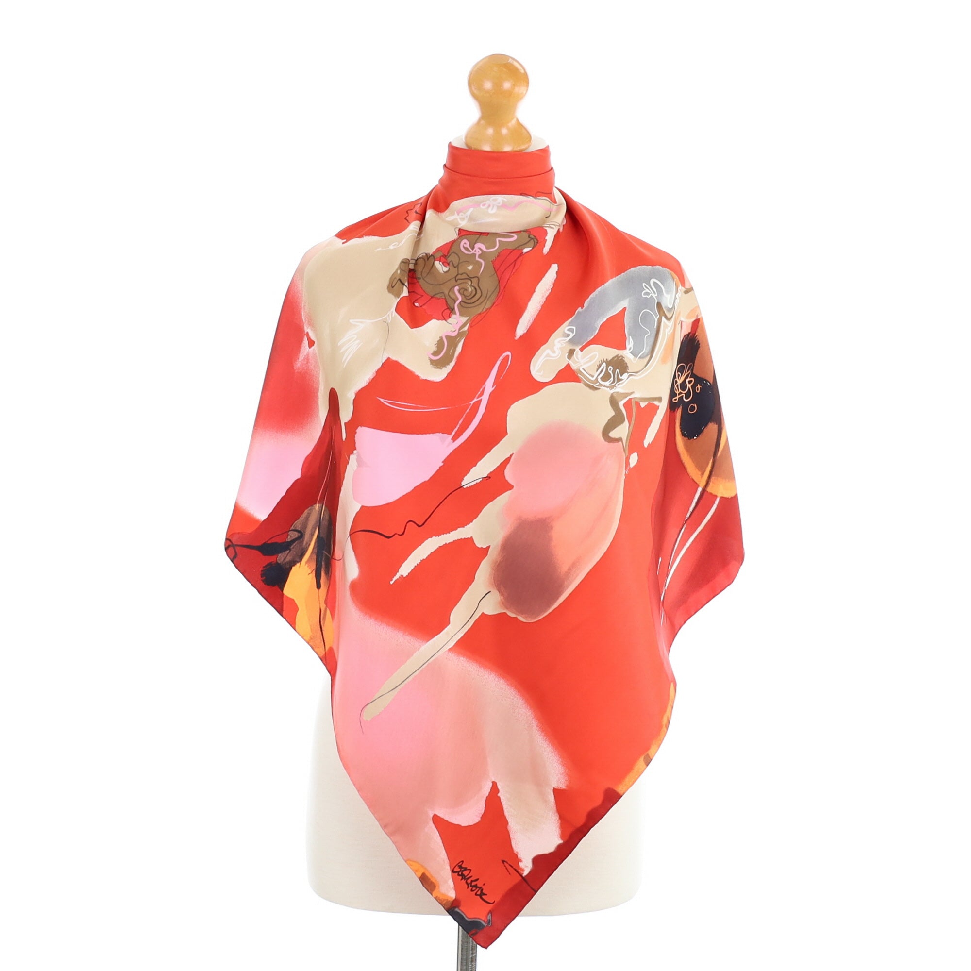Christian Lacroix Abstract Designer Silk Scarf