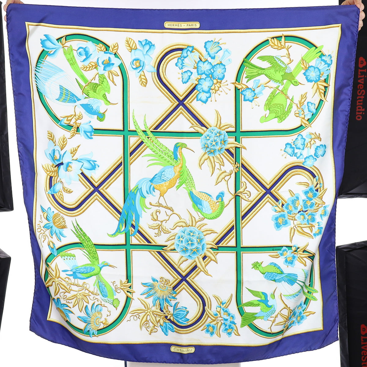 Hermès Caraibes Silk Scarf