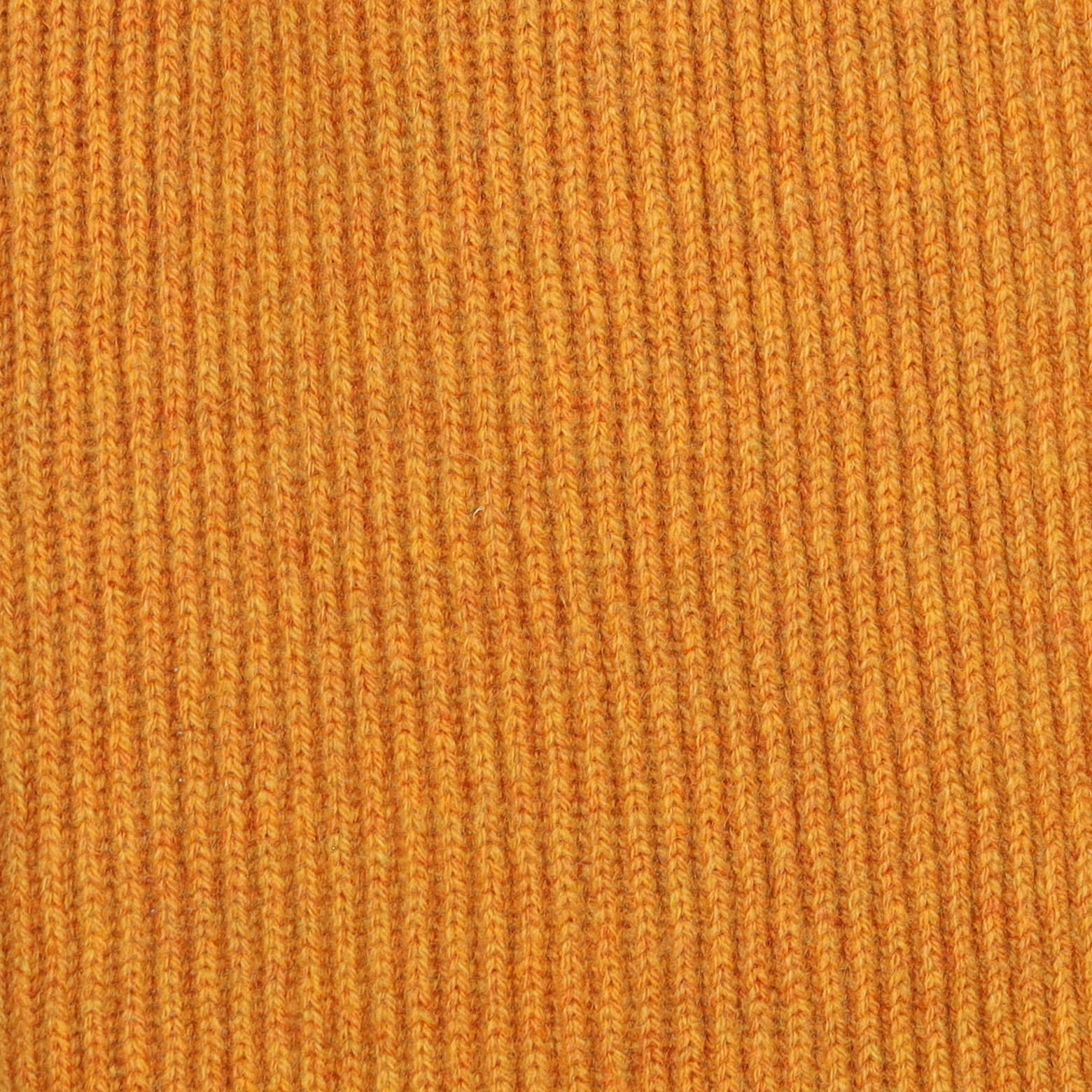 Brand New Scottish Marmalade Orange Rib Cashmere Scarf